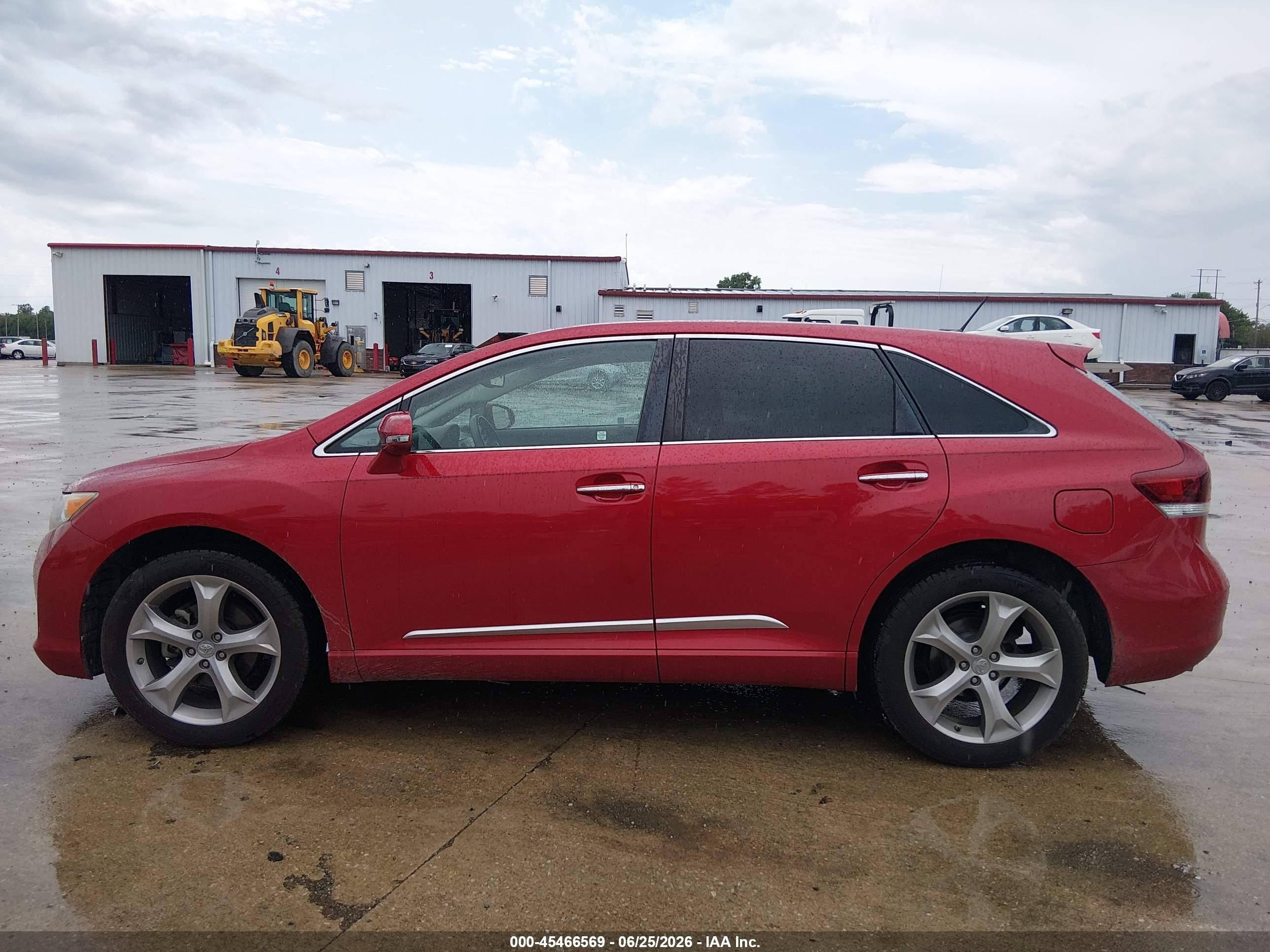 2013 Toyota Venza Xle V6 Red vin: 4T3ZK3BB0DU062940