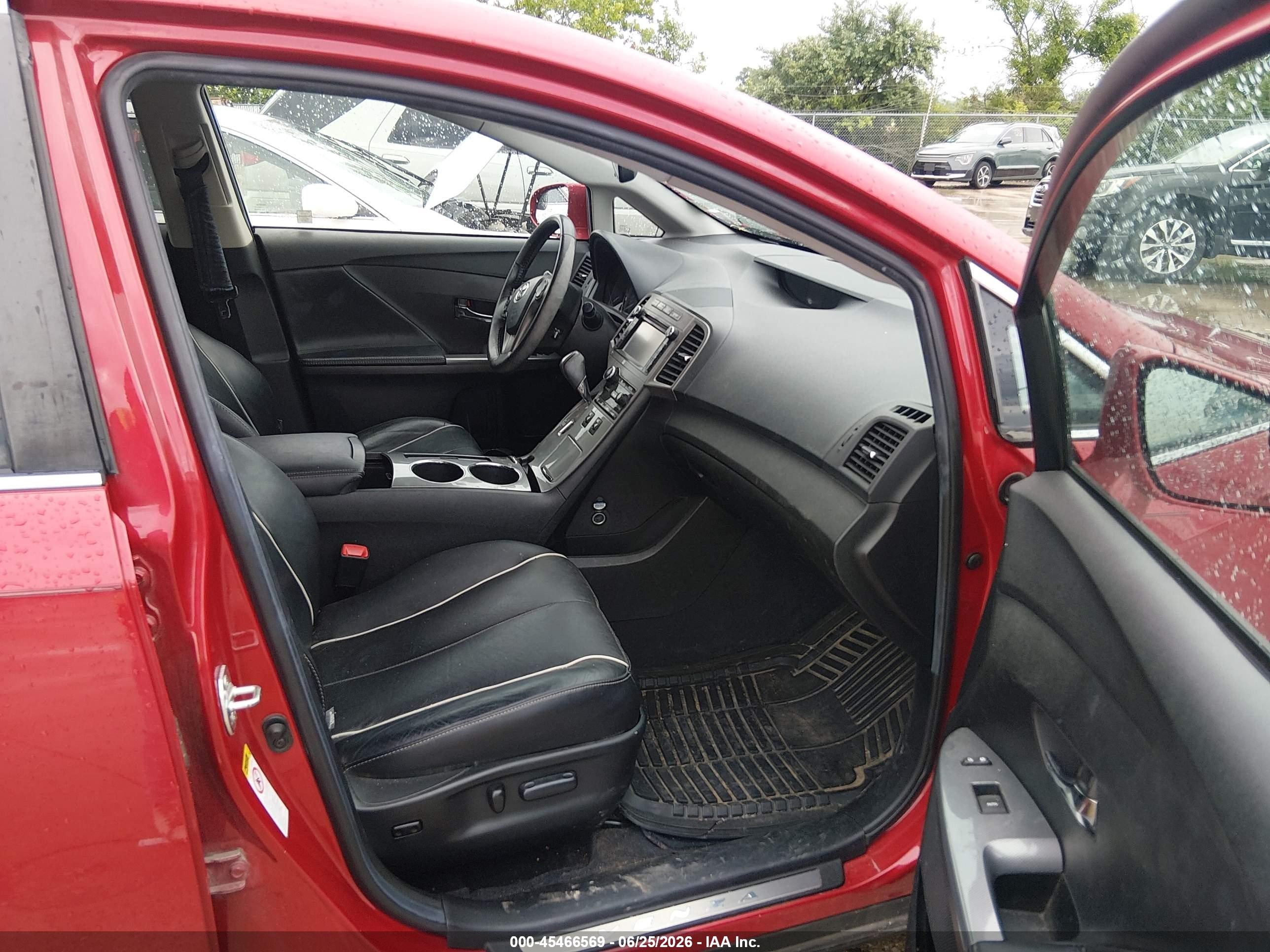 2013 Toyota Venza Xle V6 Red vin: 4T3ZK3BB0DU062940