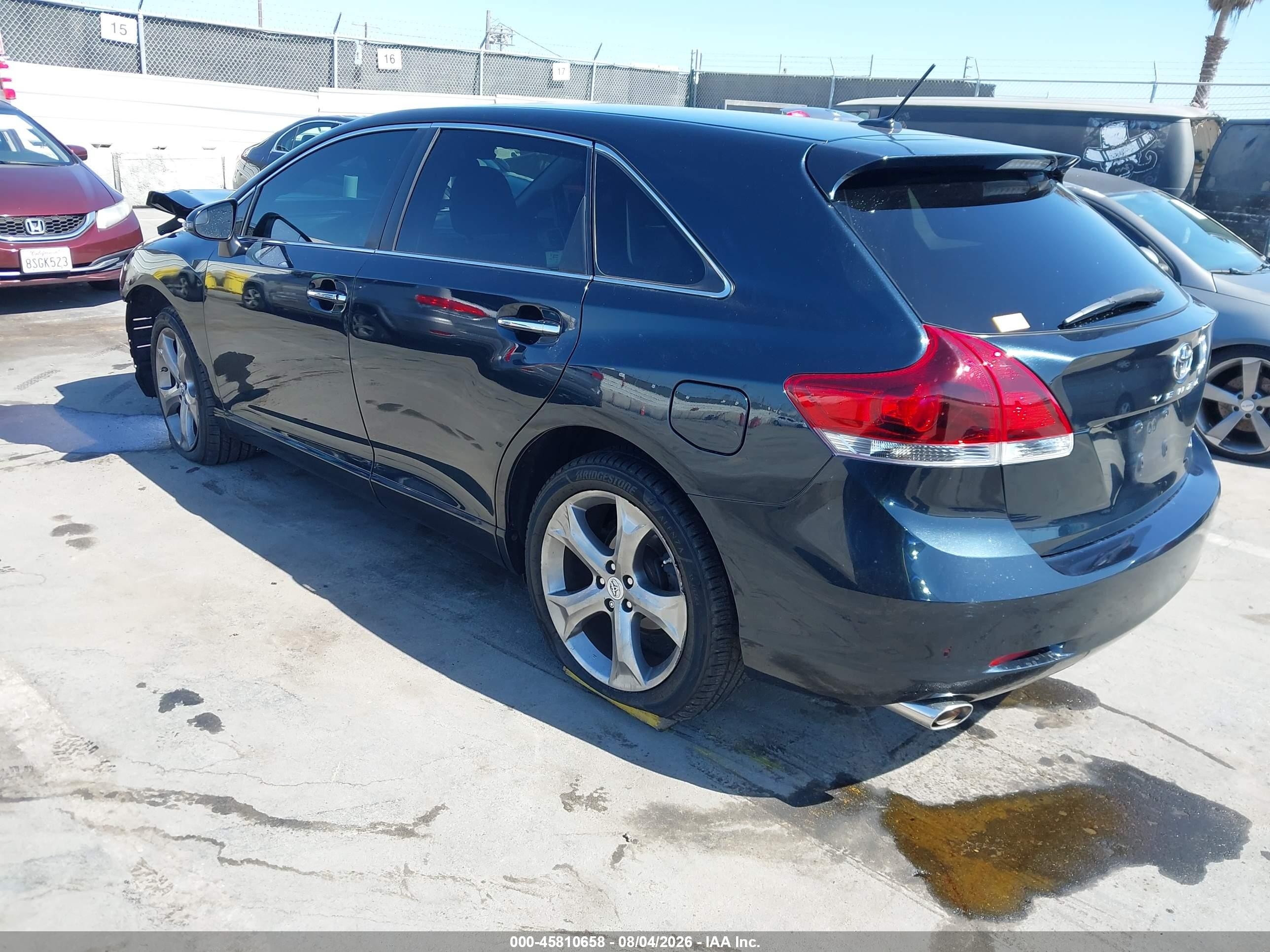 2014 Toyota Venza Xle V6 Blue vin: 4T3ZK3BB0EU069291