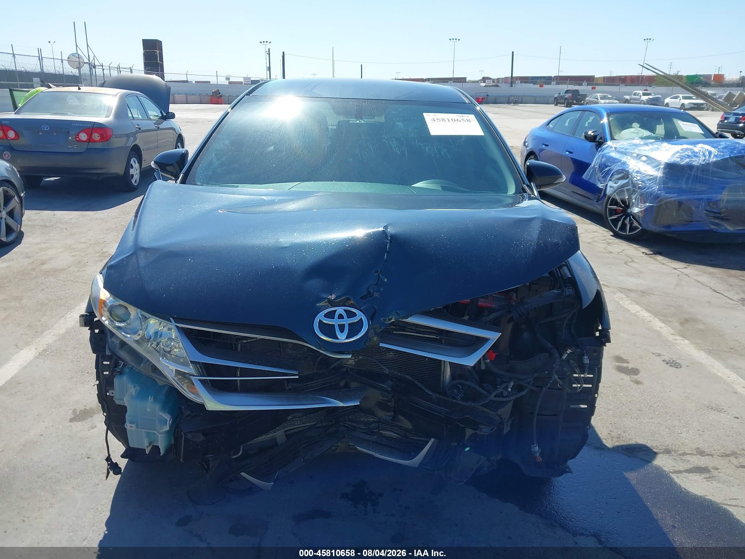 2014 Toyota Venza Xle V6 Blue vin: 4T3ZK3BB0EU069291