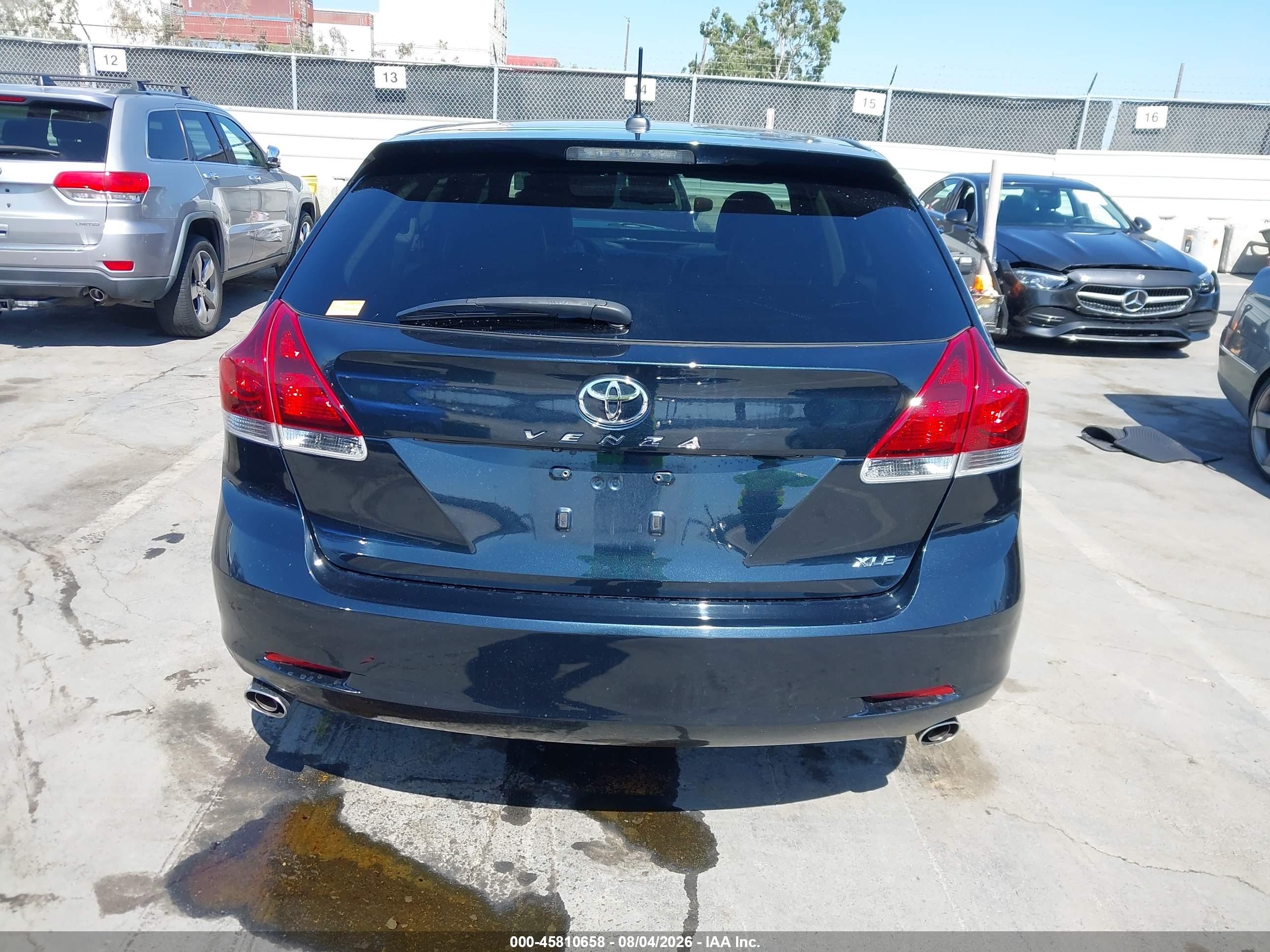 2014 Toyota Venza Xle V6 Blue vin: 4T3ZK3BB0EU069291