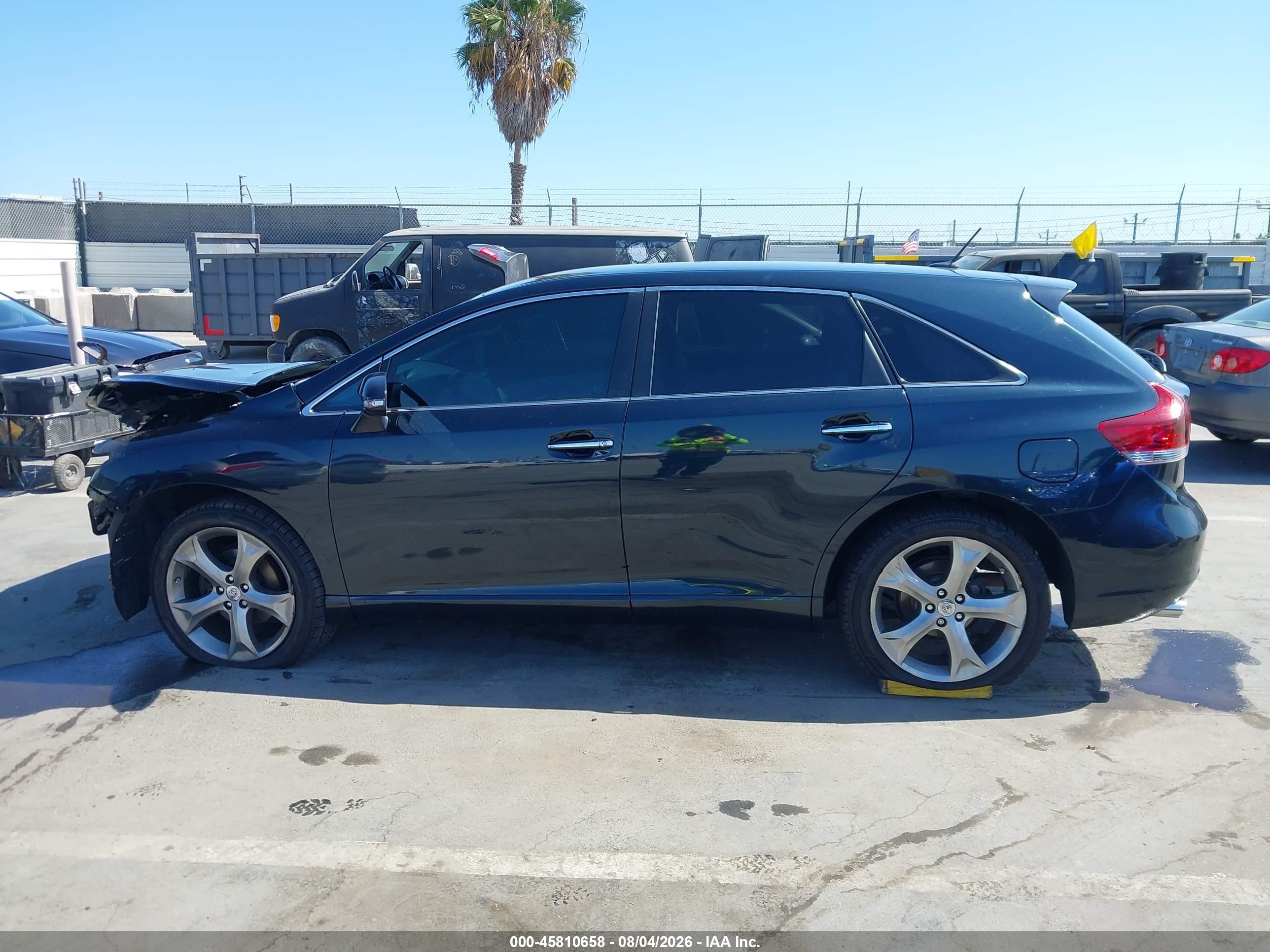 2014 Toyota Venza Xle V6 Blue vin: 4T3ZK3BB0EU069291