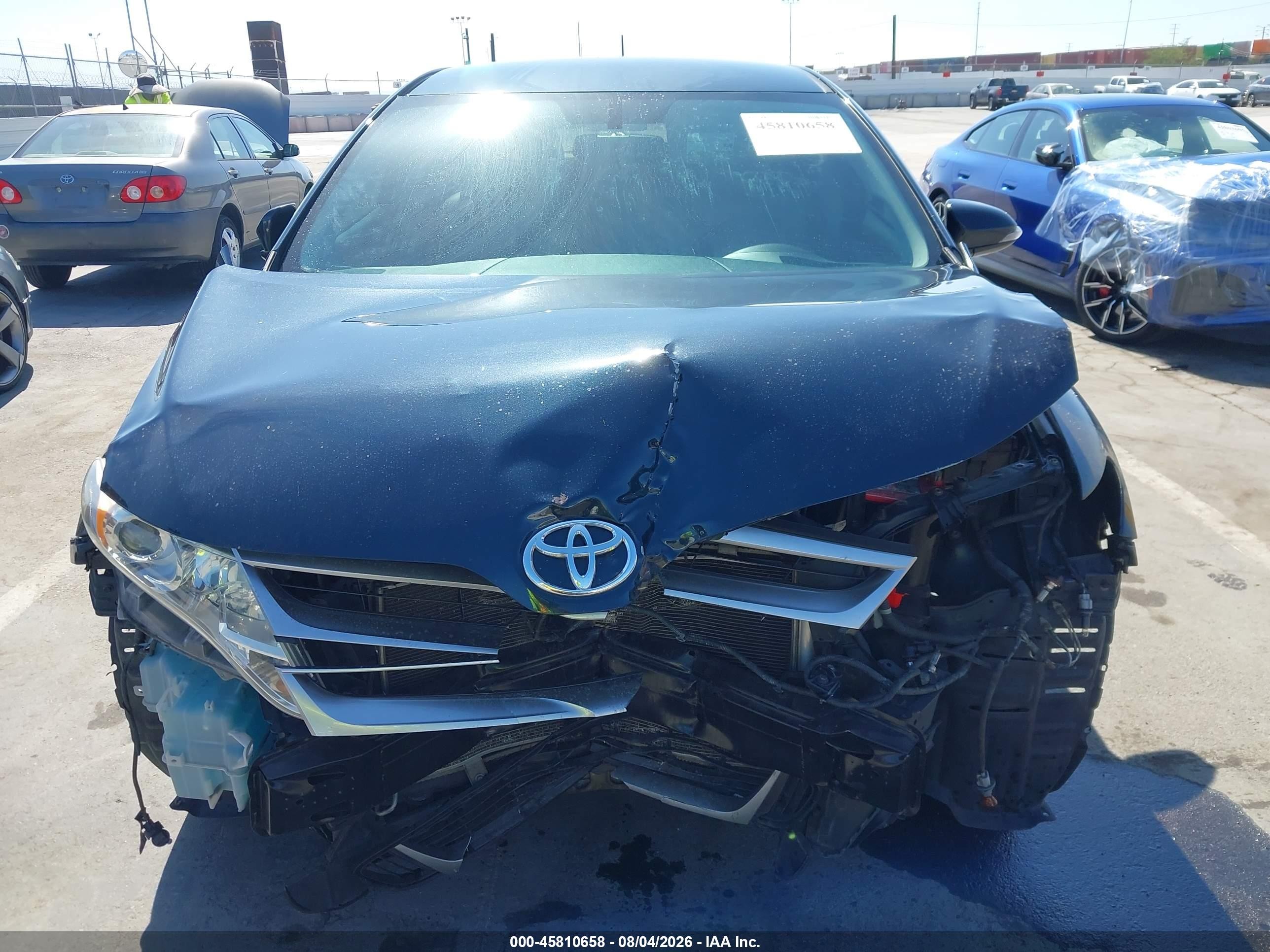 2014 Toyota Venza Xle V6 Blue vin: 4T3ZK3BB0EU069291