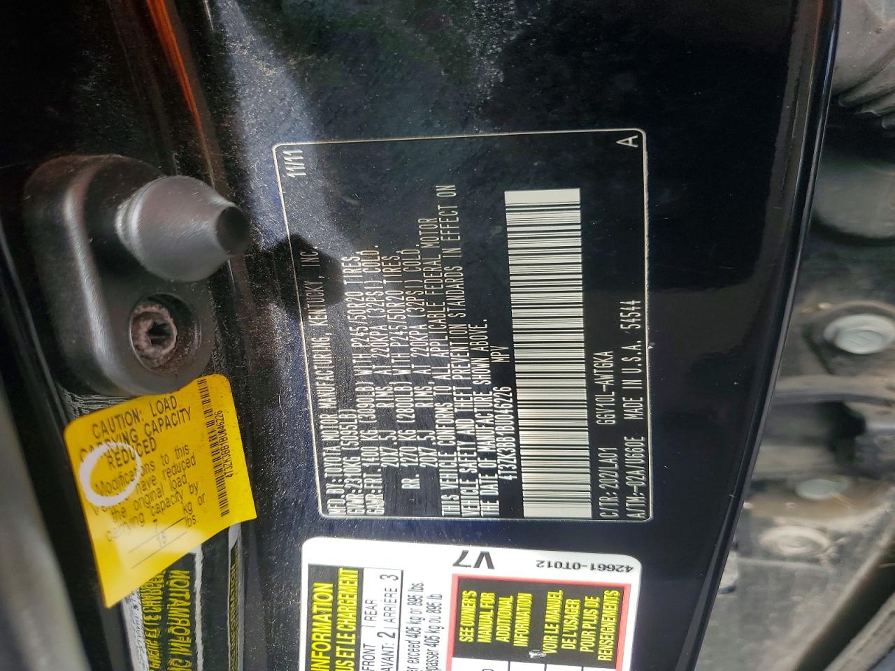 2011 Toyota Venza Fwd V6 Черный vin: 4T3ZK3BB1BU046226