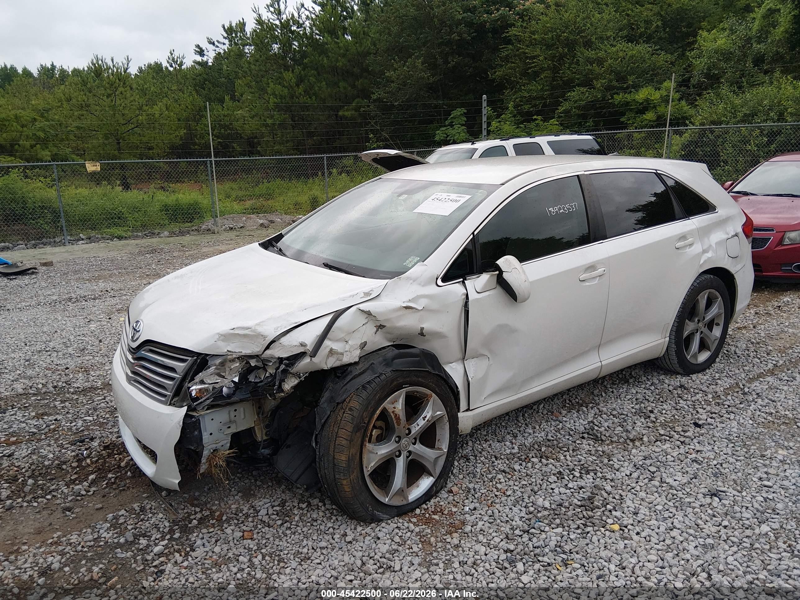 2012 Toyota Venza Le V6 White vin: 4T3ZK3BB1CU046826