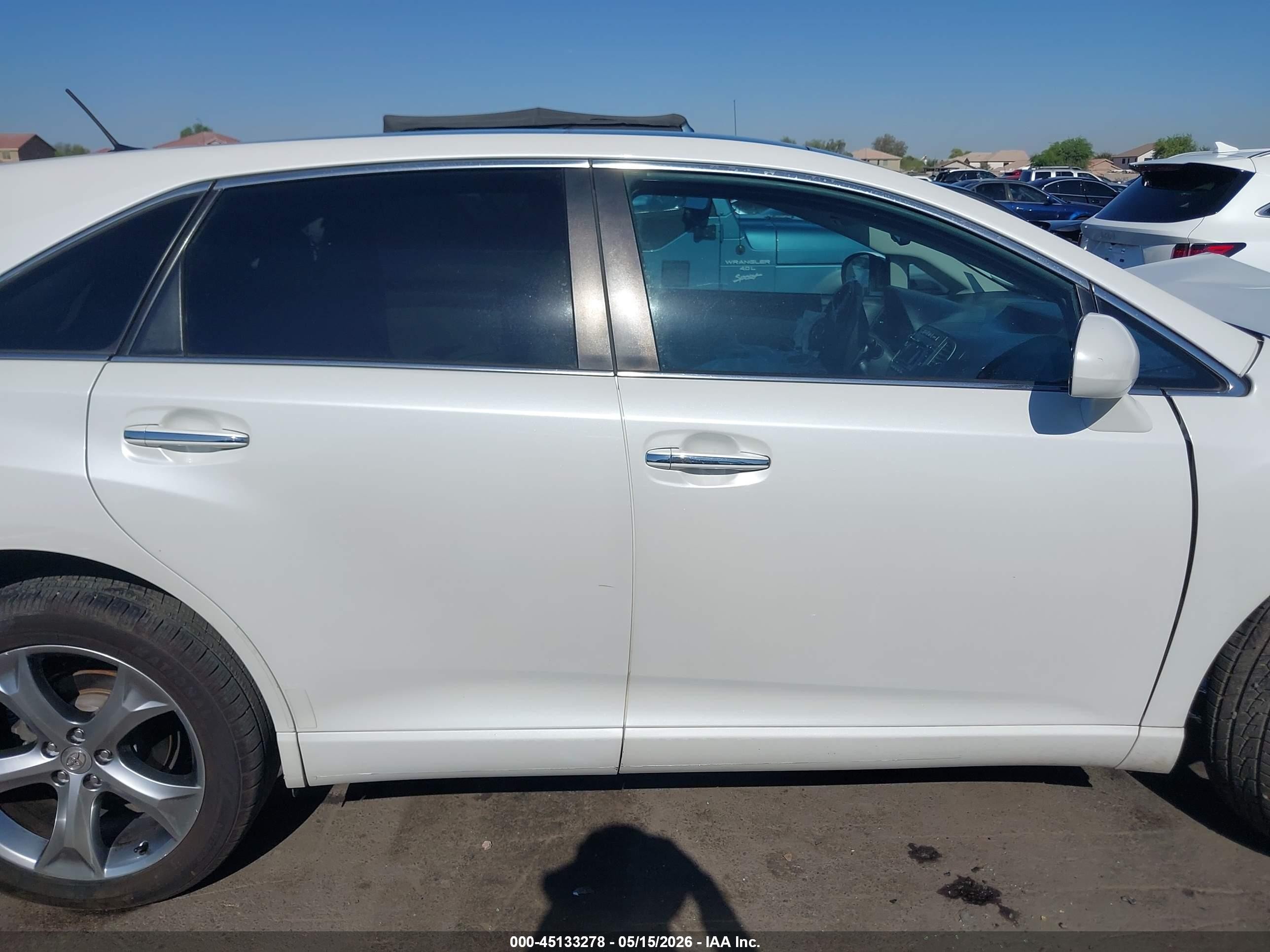 2012 Toyota Venza Xle V6 White vin: 4T3ZK3BB1CU050357