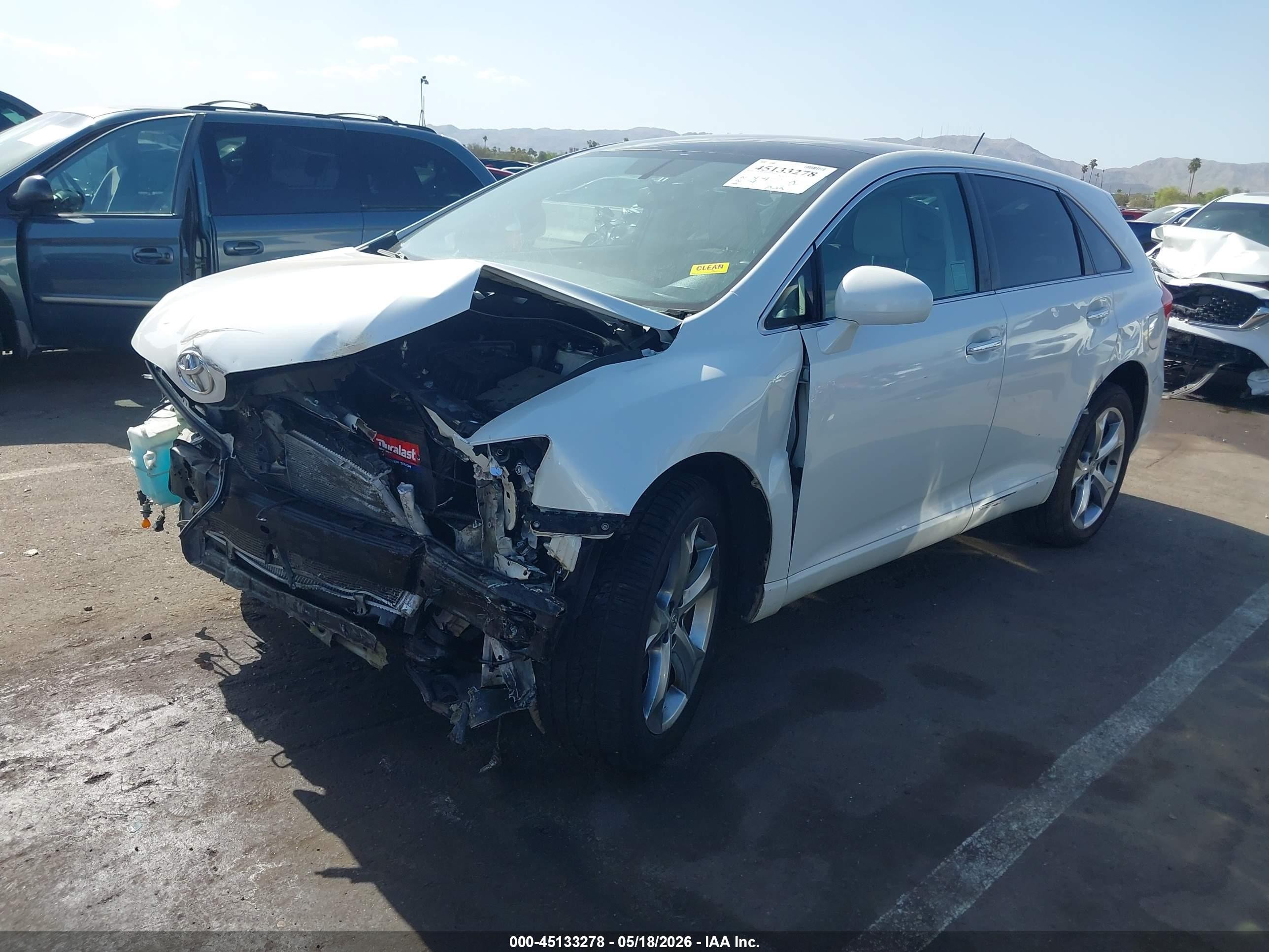 2012 Toyota Venza Xle V6 White vin: 4T3ZK3BB1CU050357