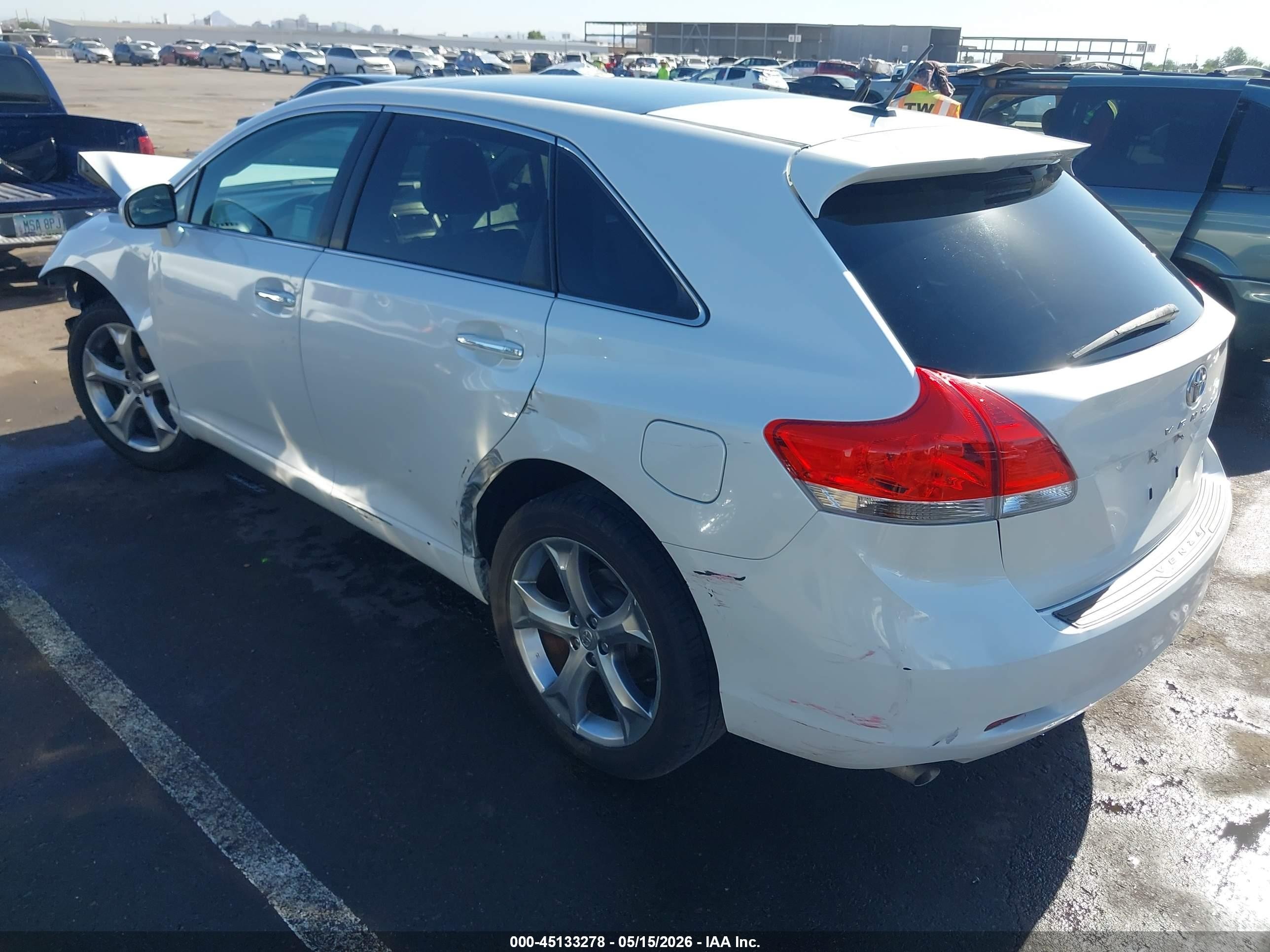 2012 Toyota Venza Xle V6 White vin: 4T3ZK3BB1CU050357