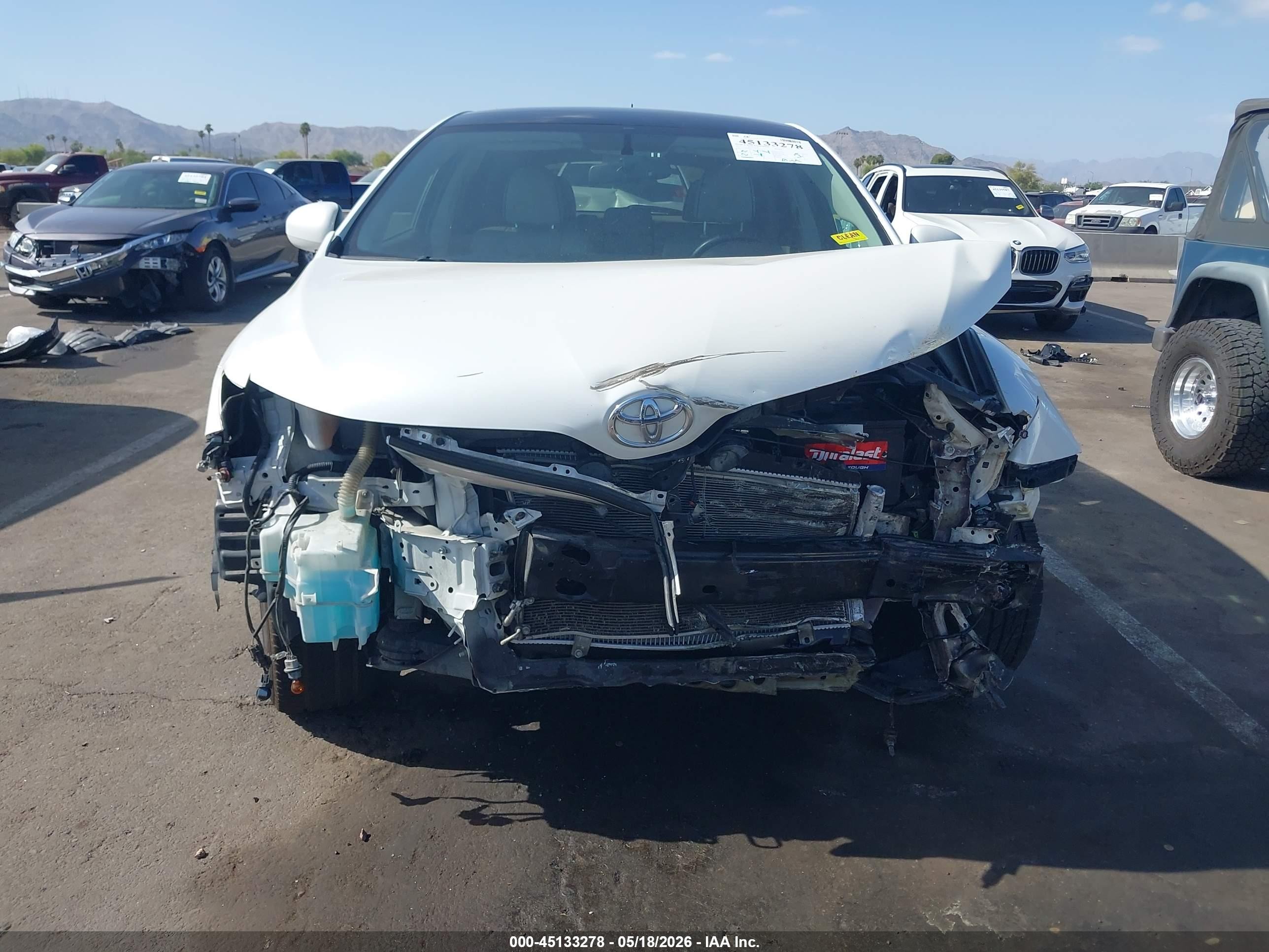 2012 Toyota Venza Xle V6 White vin: 4T3ZK3BB1CU050357