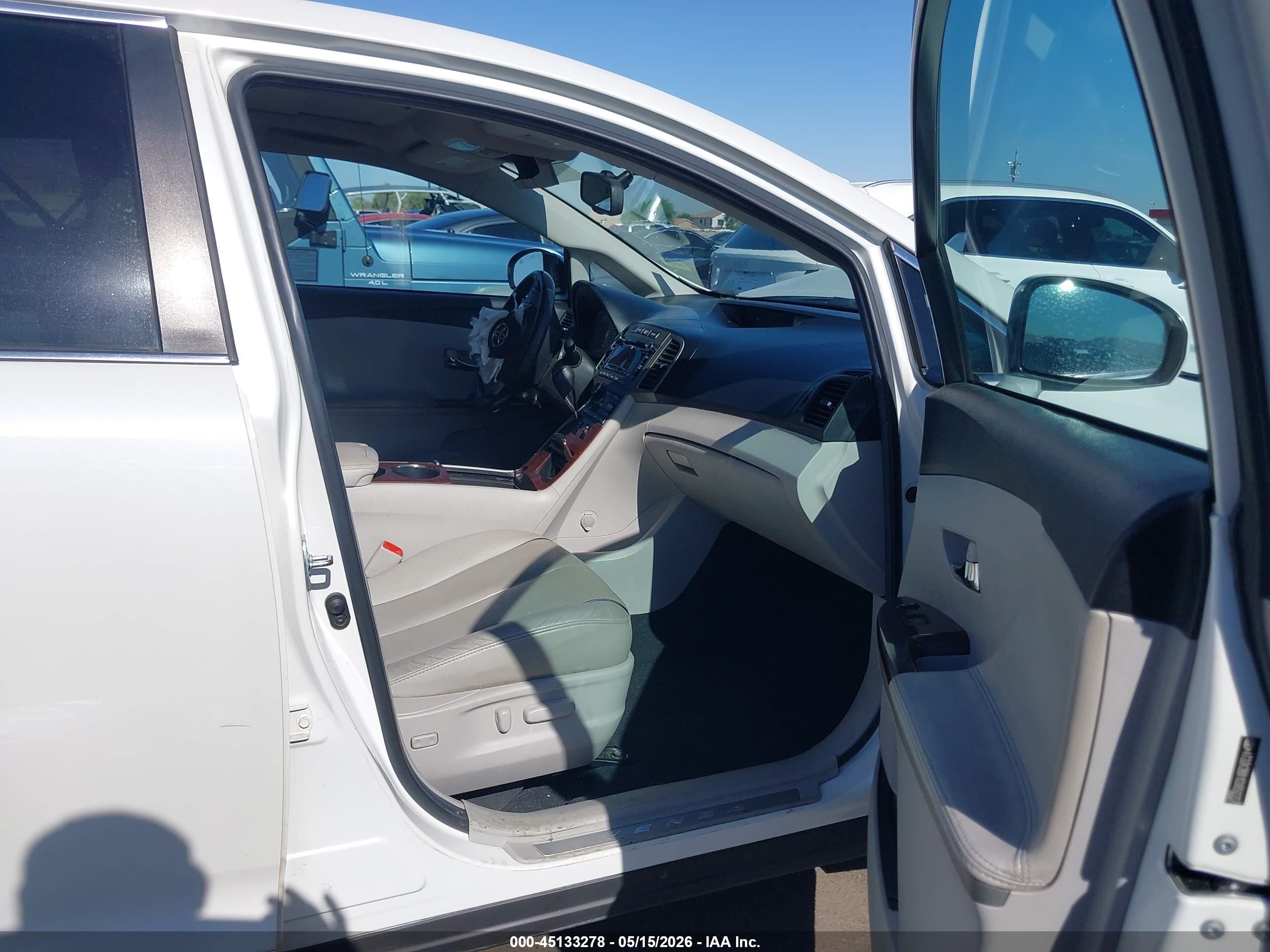 2012 Toyota Venza Xle V6 White vin: 4T3ZK3BB1CU050357