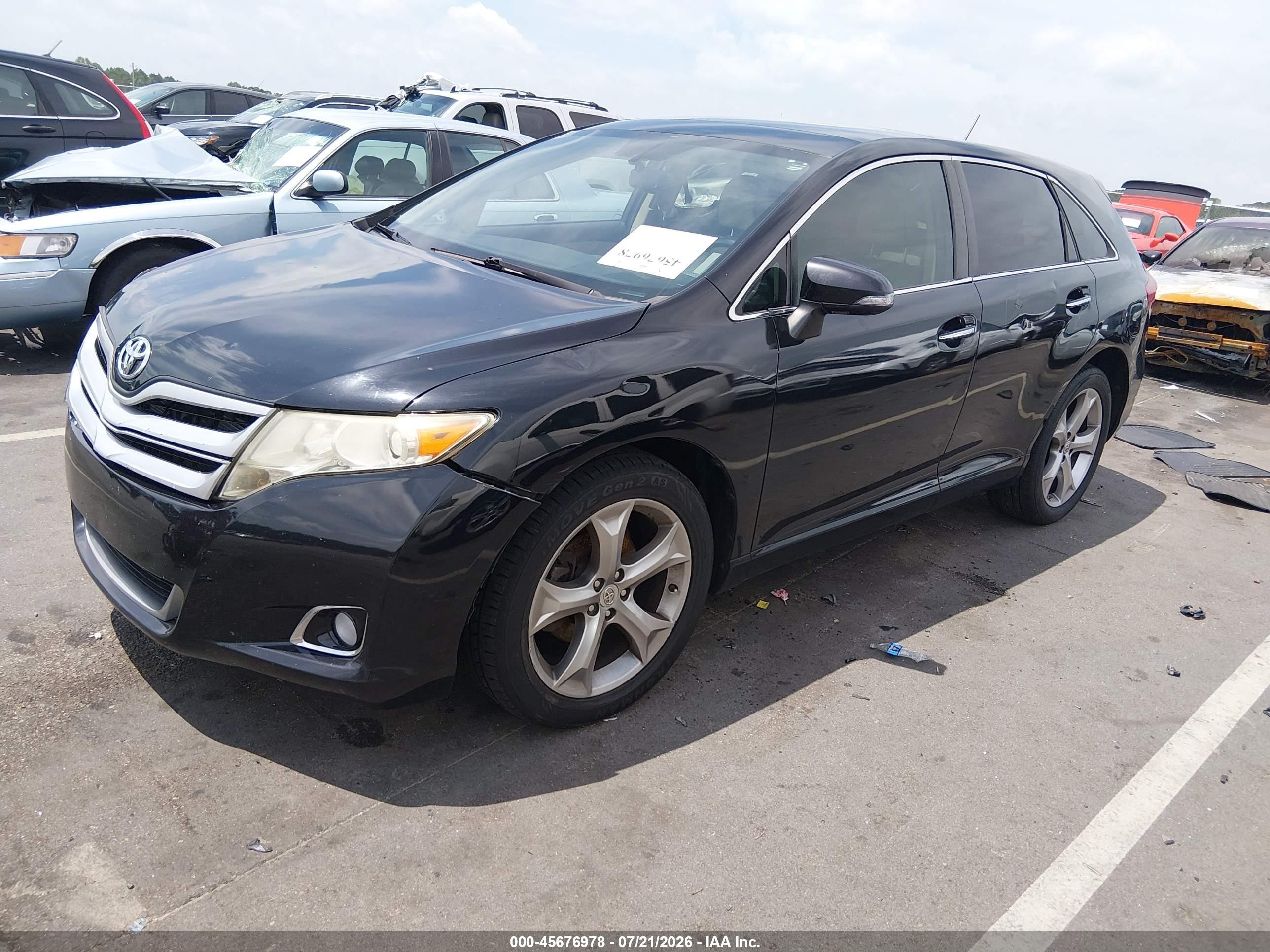 2013 Toyota Venza Xle V6 Black vin: 4T3ZK3BB1DU054913