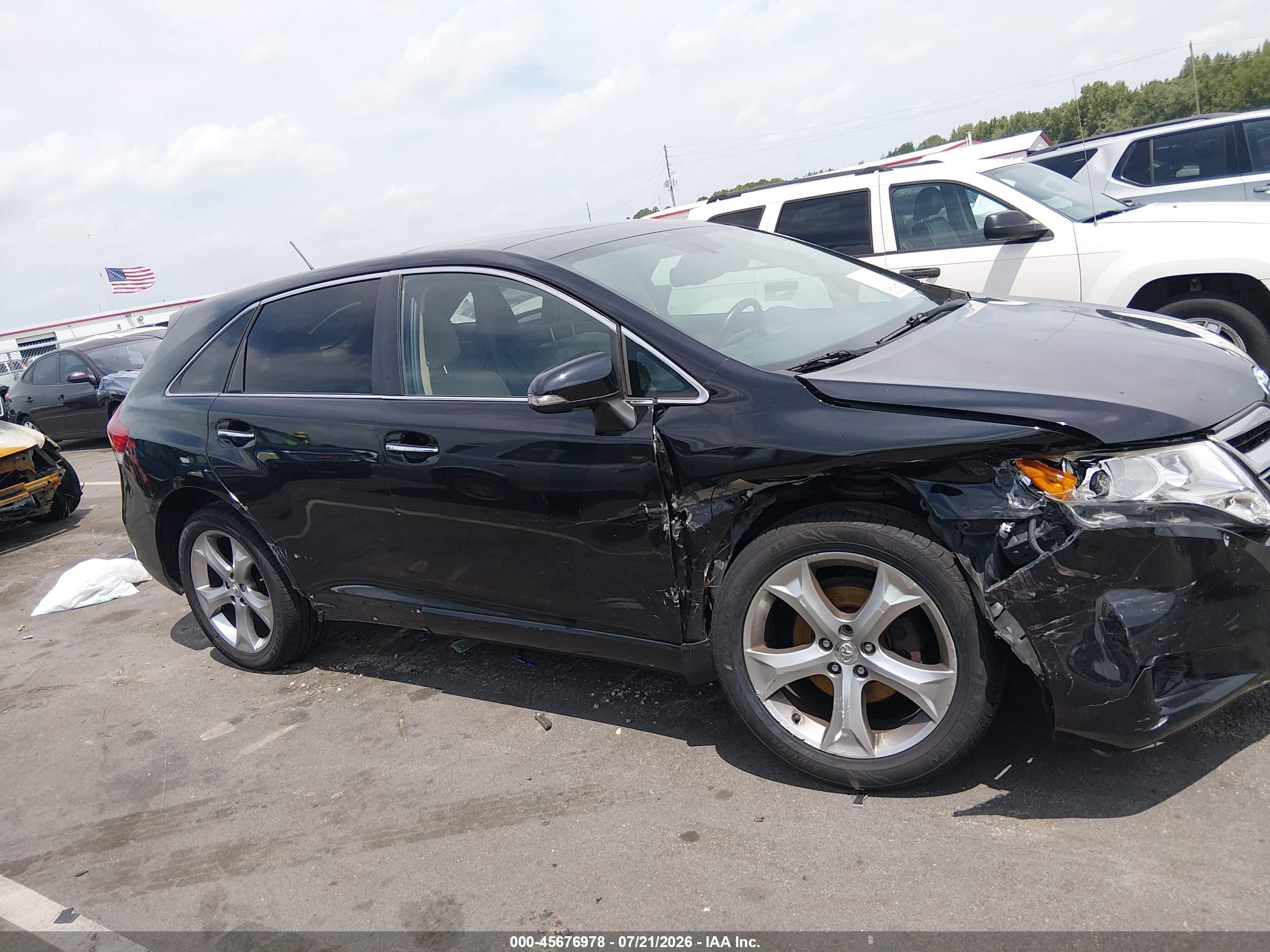 2013 Toyota Venza Xle V6 Black vin: 4T3ZK3BB1DU054913