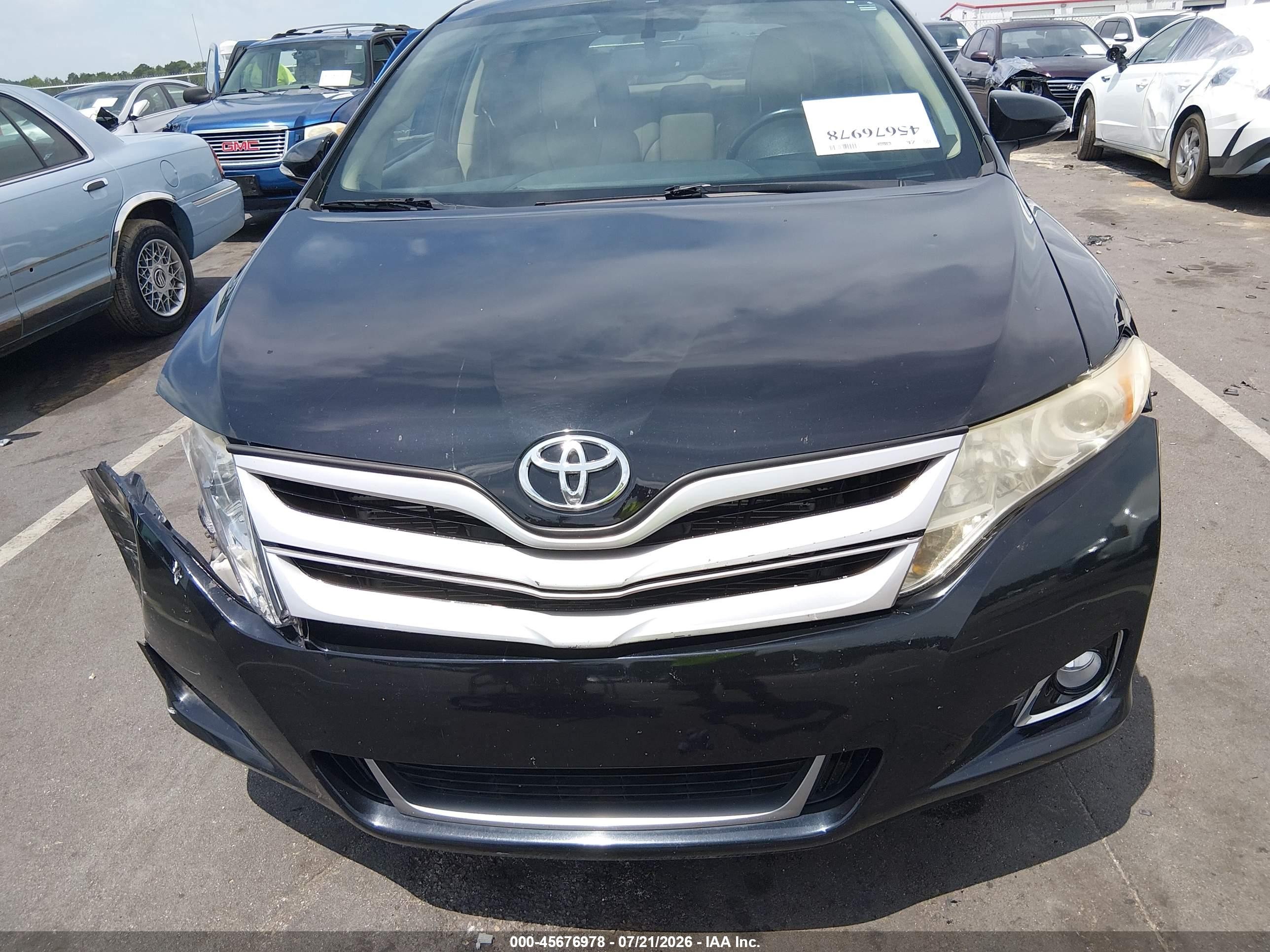 2013 Toyota Venza Xle V6 Black vin: 4T3ZK3BB1DU054913