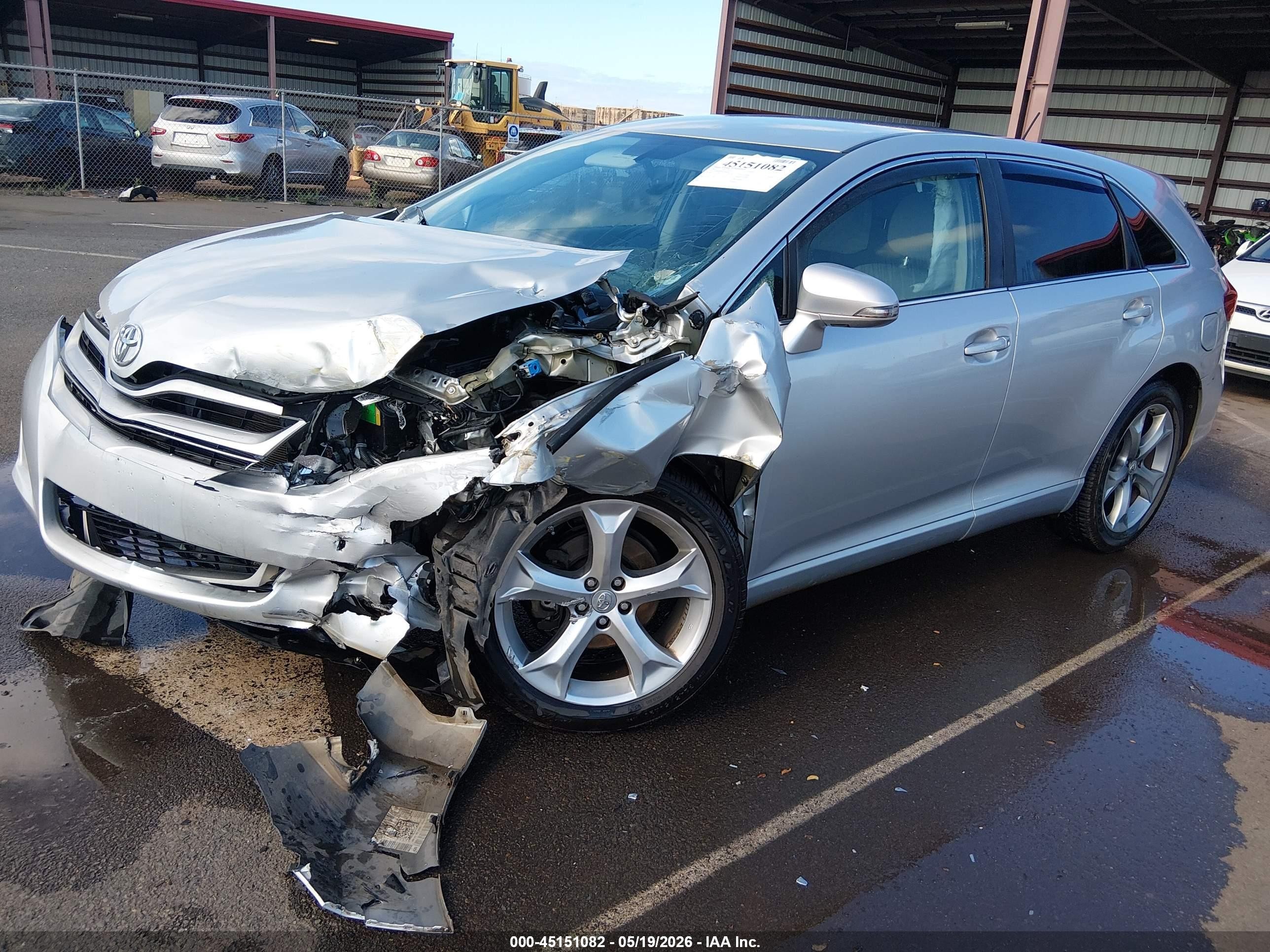 2014 Toyota Venza Xle V6 Silver vin: 4T3ZK3BB1EU065847