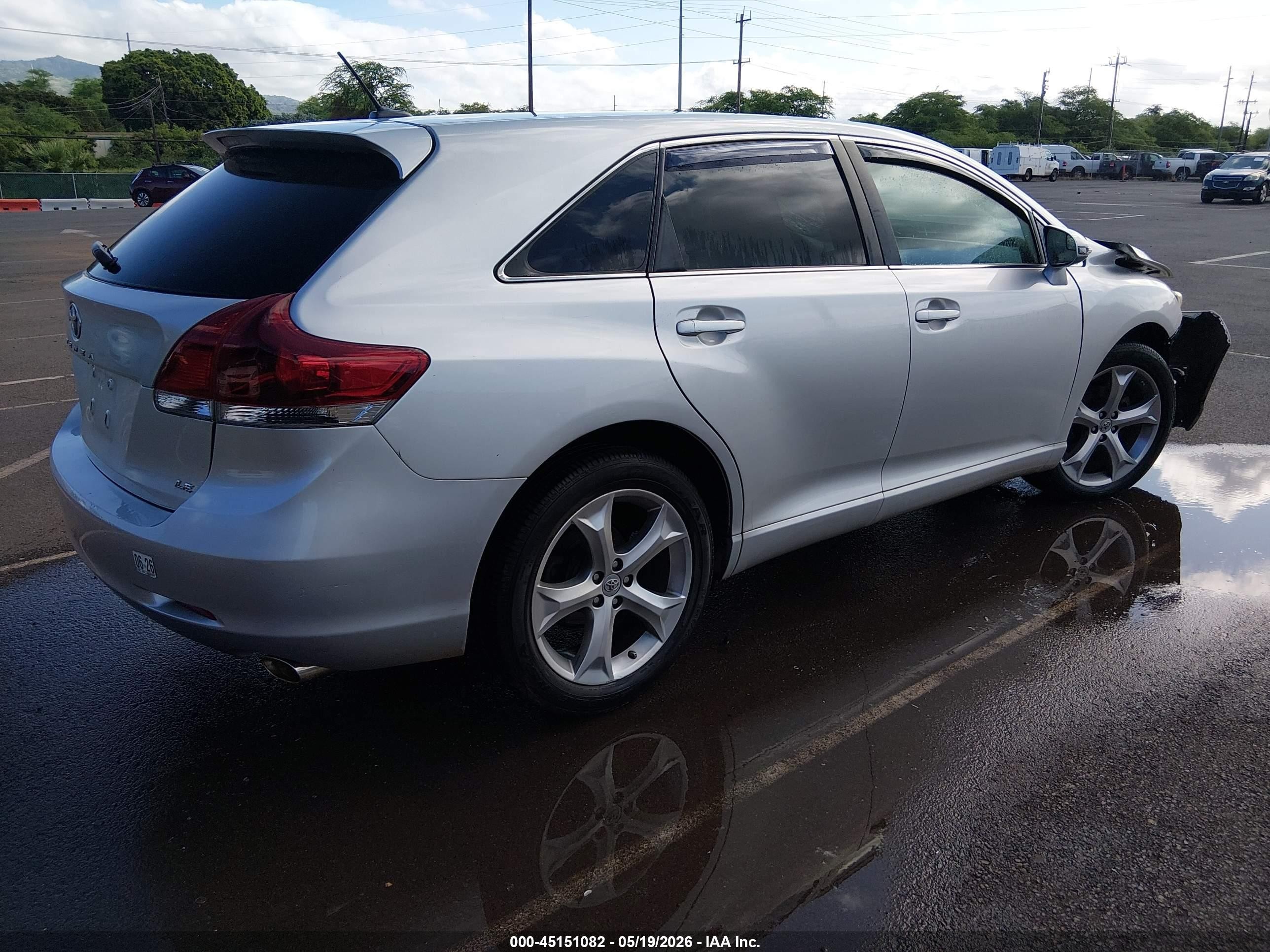 2014 Toyota Venza Xle V6 Silver vin: 4T3ZK3BB1EU065847