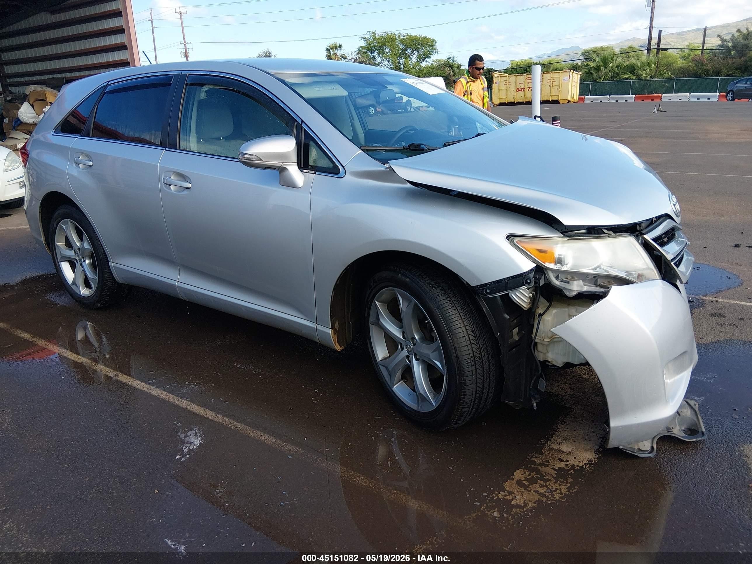 2014 Toyota Venza Xle V6 Silver vin: 4T3ZK3BB1EU065847