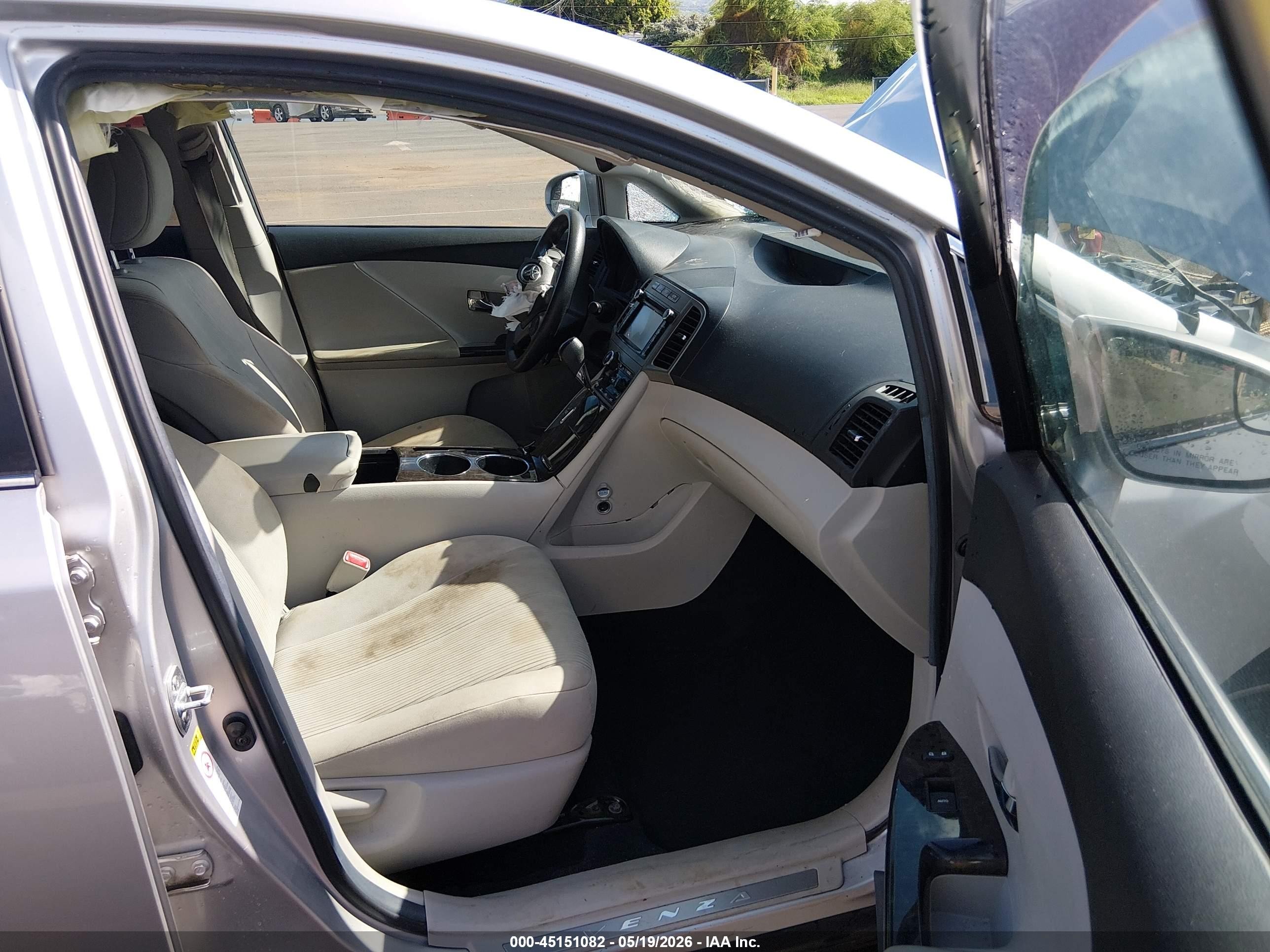 2014 Toyota Venza Xle V6 Silver vin: 4T3ZK3BB1EU065847