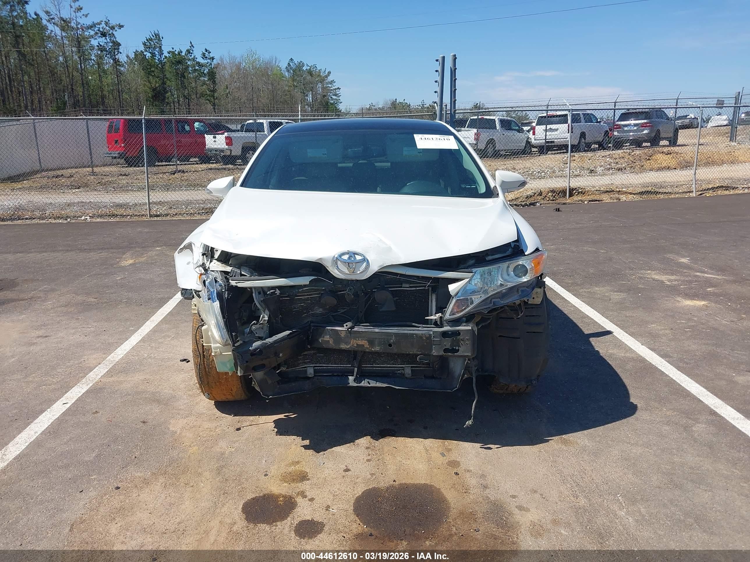 2013 Toyota Venza Xle V6 White vin: 4T3ZK3BB2DU054516
