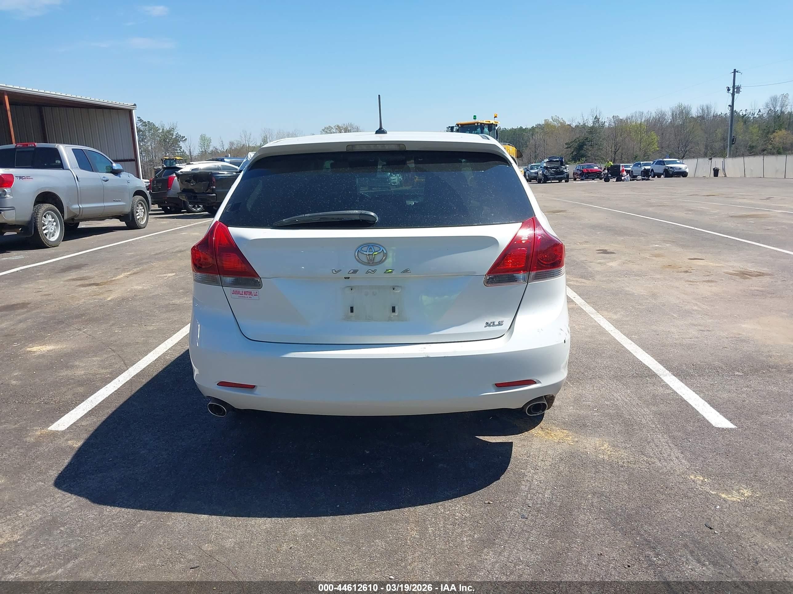 2013 Toyota Venza Xle V6 White vin: 4T3ZK3BB2DU054516