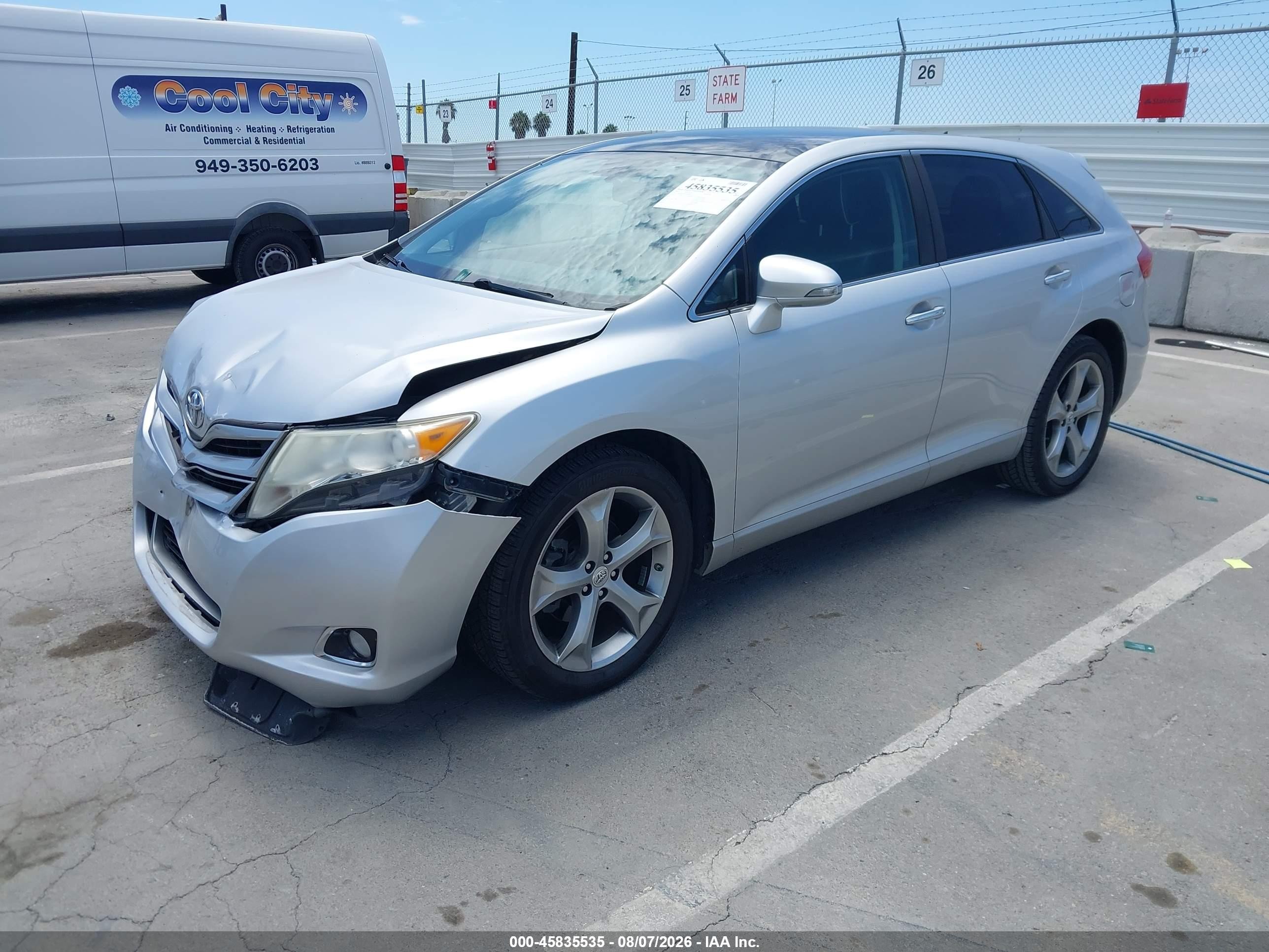 2013 Toyota Venza Xle V6 Silver vin: 4T3ZK3BB3DU055870