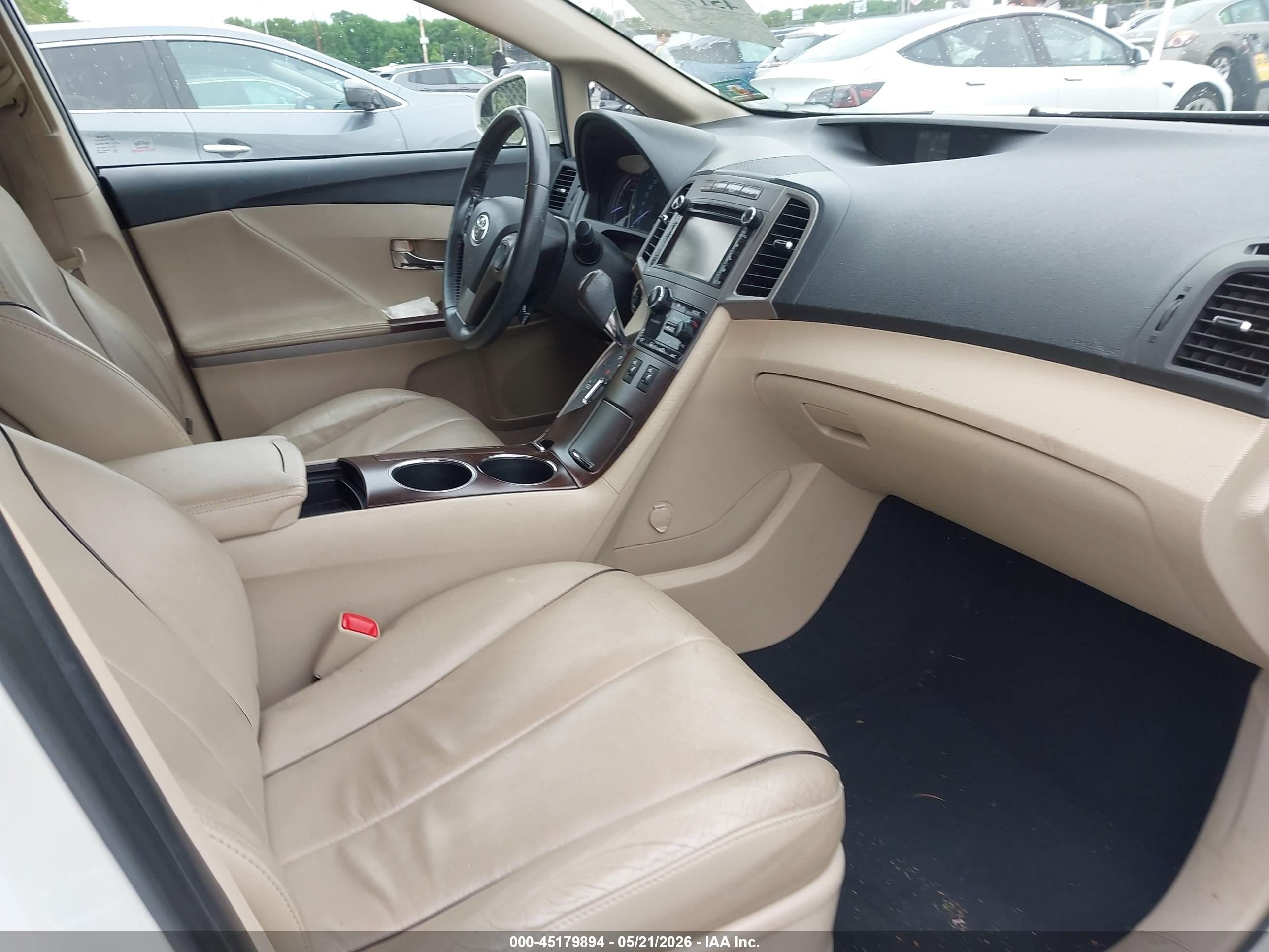 2014 Toyota Venza Xle V6 White vin: 4T3ZK3BB3EU066515