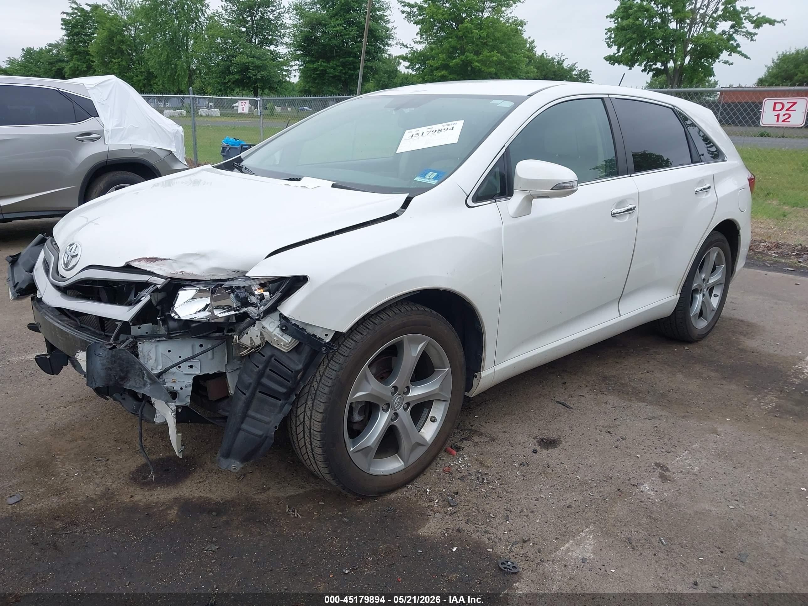 2014 Toyota Venza Xle V6 White vin: 4T3ZK3BB3EU066515
