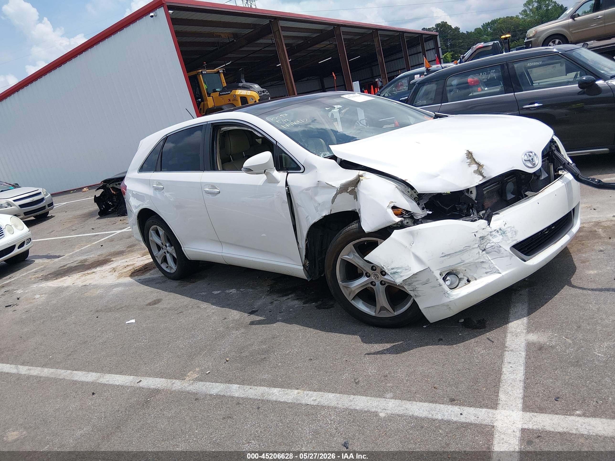 2015 Toyota Venza Xle V6 White vin: 4T3ZK3BB3FU072977