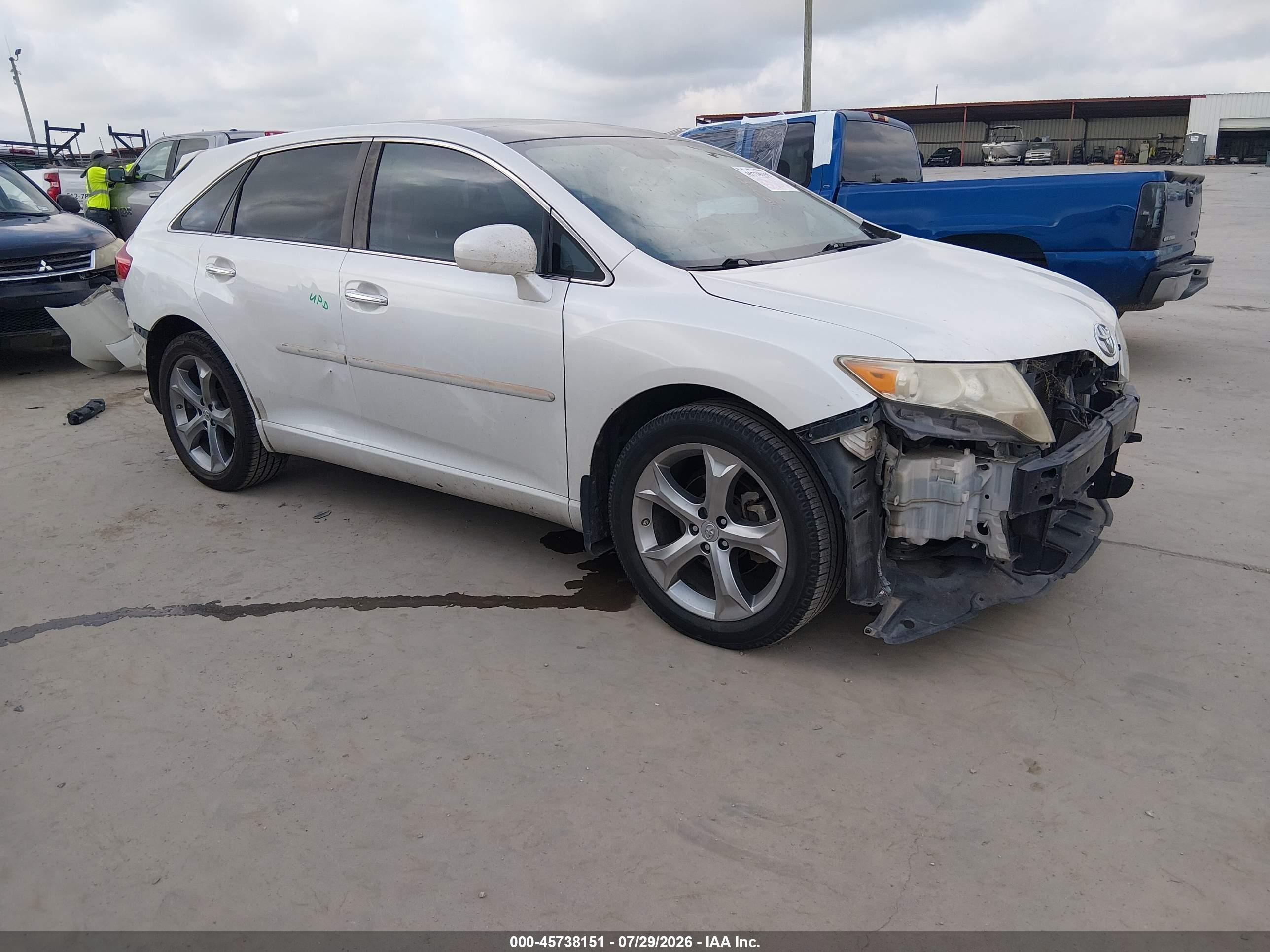 2010 Toyota Venza Base V6 White vin: 4T3ZK3BB4AU023912