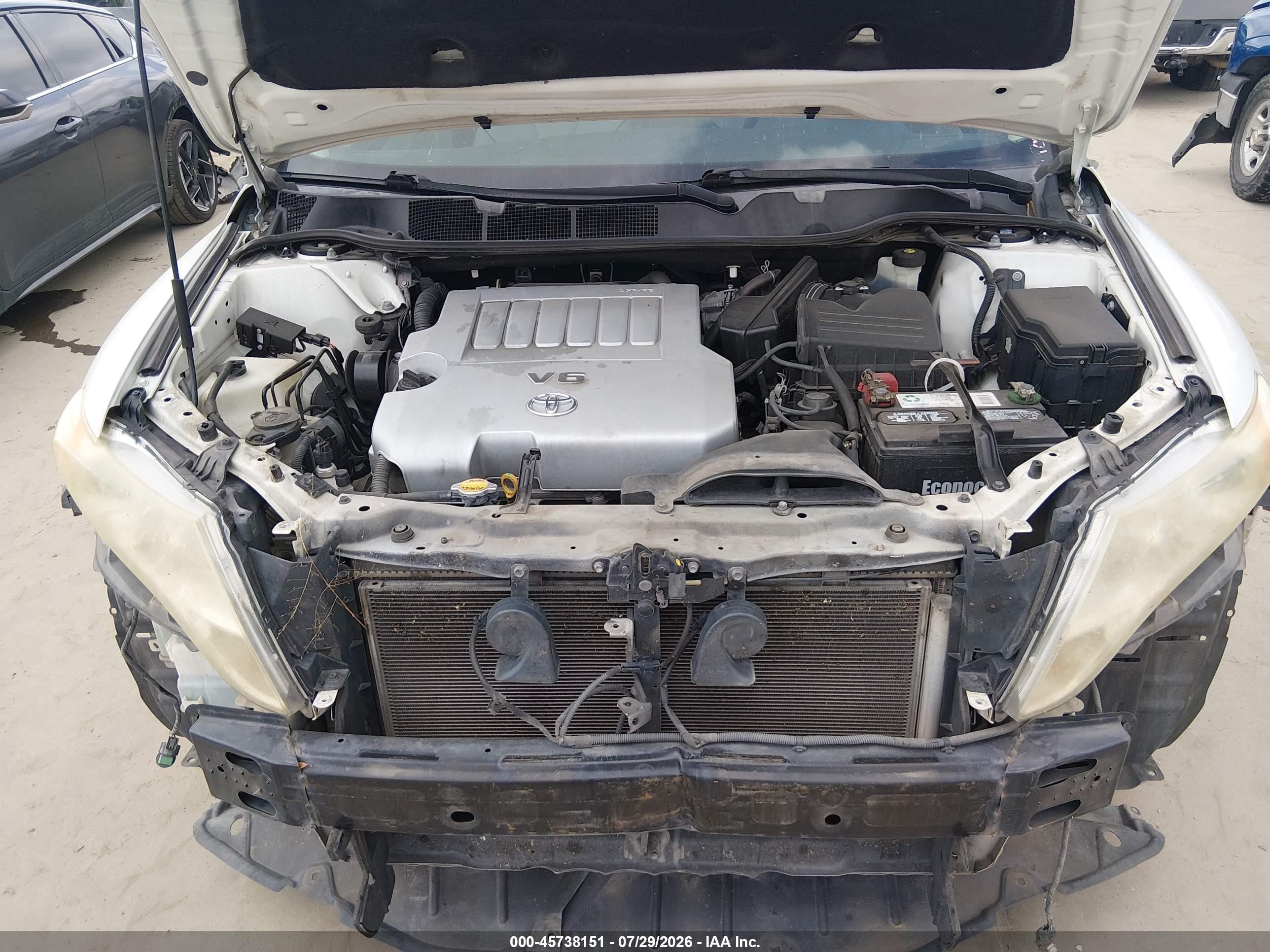 2010 Toyota Venza Base V6 White vin: 4T3ZK3BB4AU023912