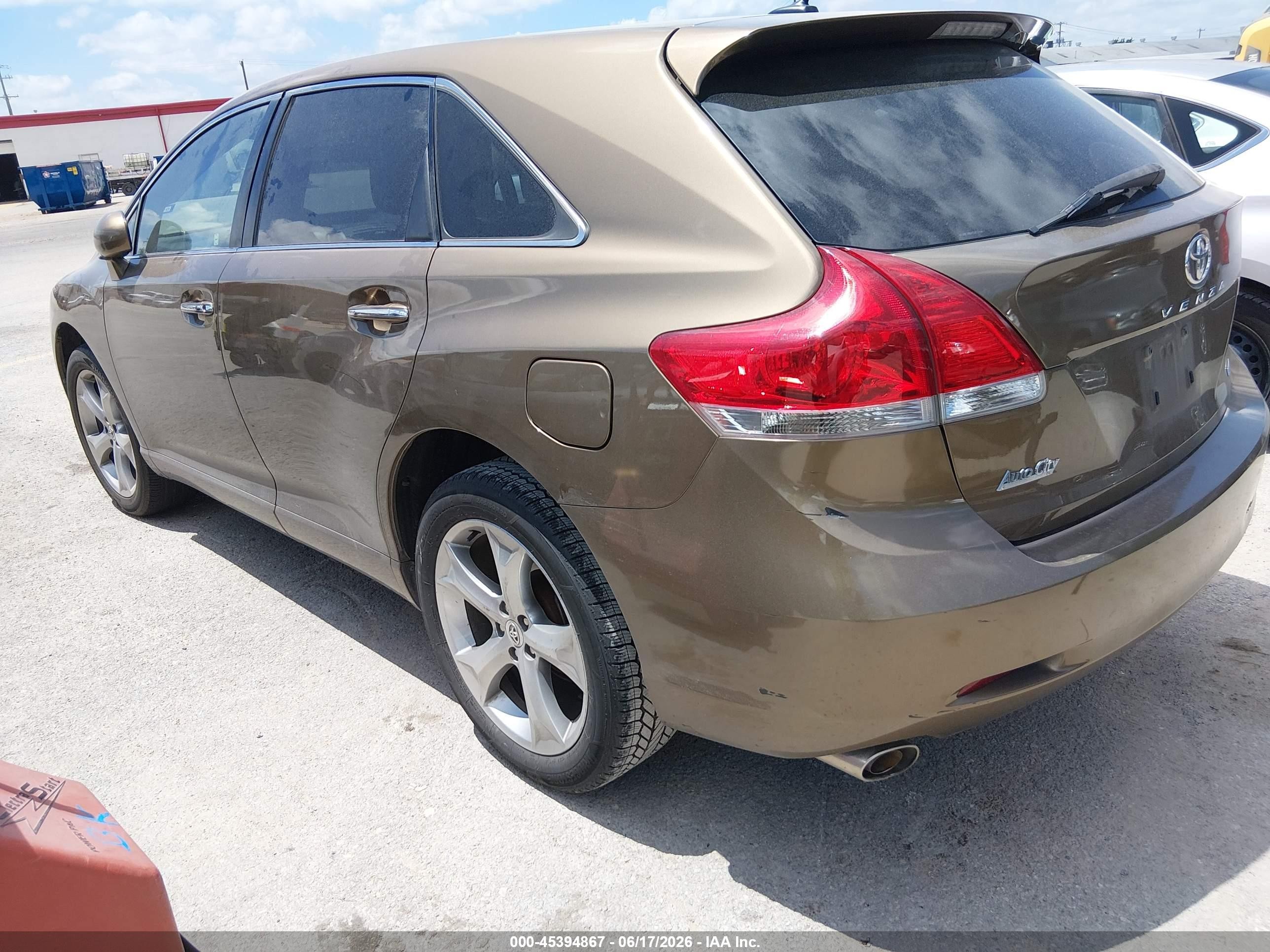 2012 Toyota Venza Limited V6 Gold vin: 4T3ZK3BB4CU052104