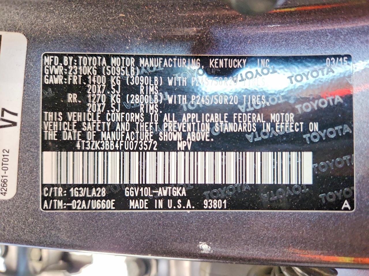 2015 Toyota Venza Xle Gray vin: 4T3ZK3BB4FU073572