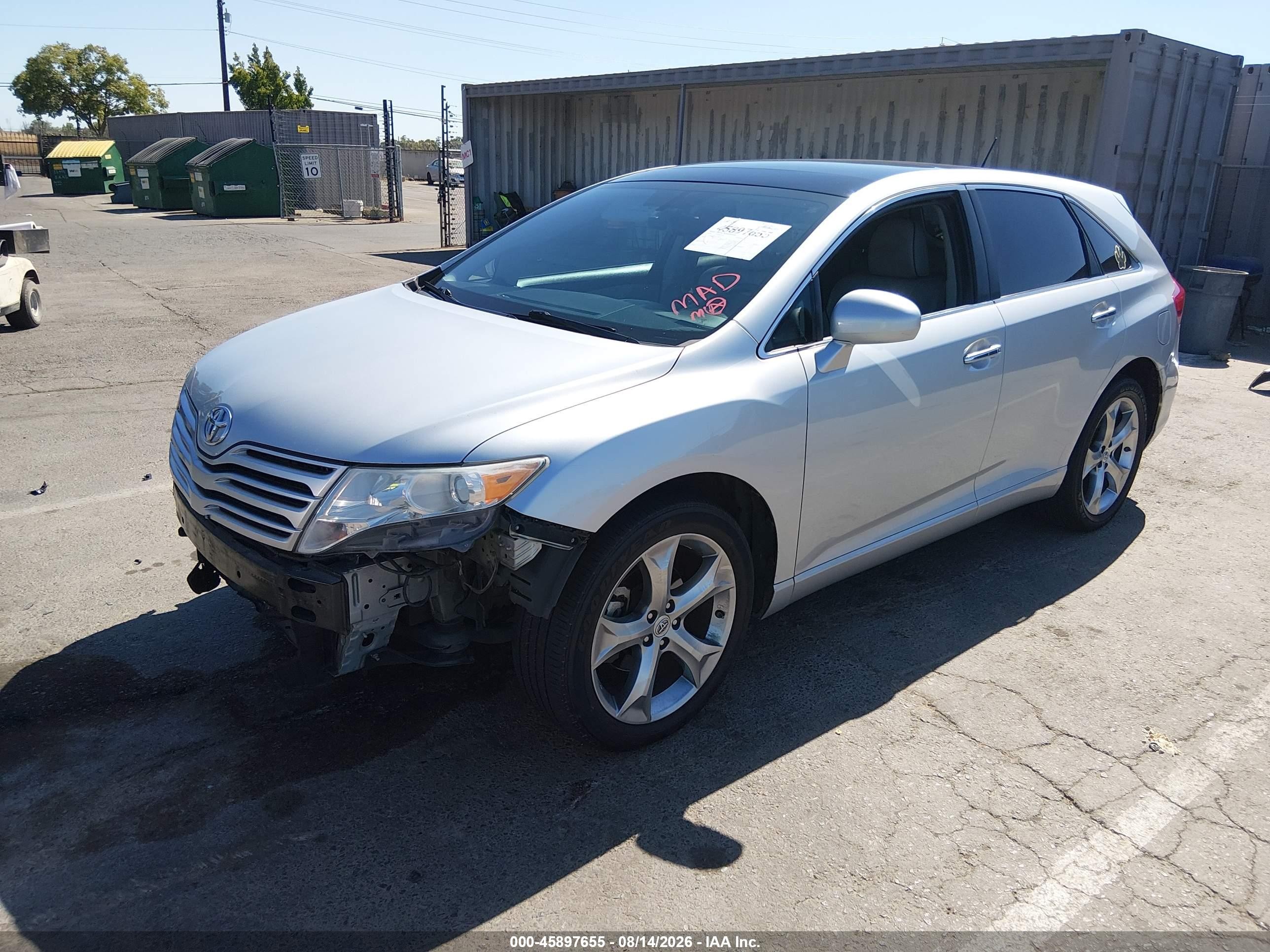 2010 Toyota Venza Base V6 Silver vin: 4T3ZK3BB5AU025815