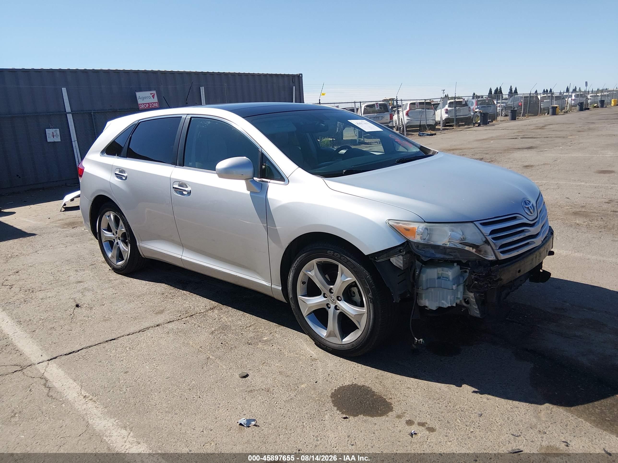 2010 Toyota Venza Base V6 Silver vin: 4T3ZK3BB5AU025815