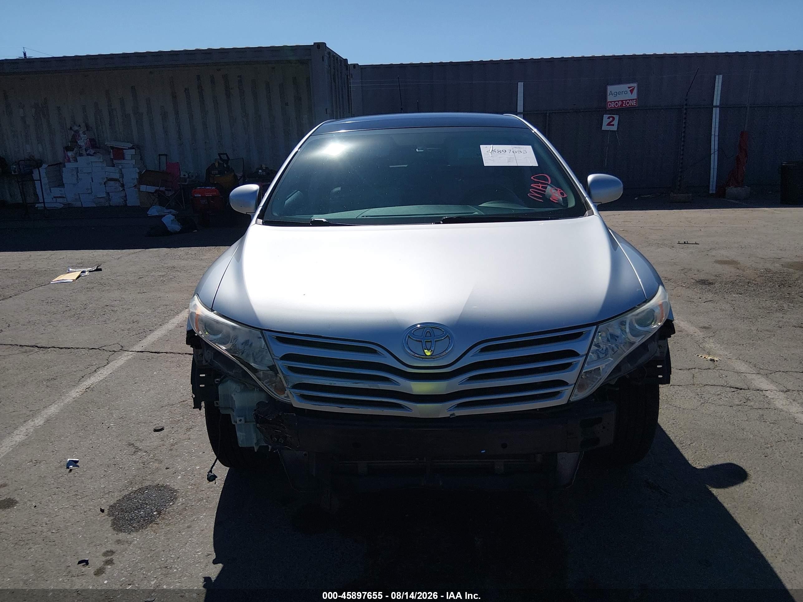 2010 Toyota Venza Base V6 Silver vin: 4T3ZK3BB5AU025815