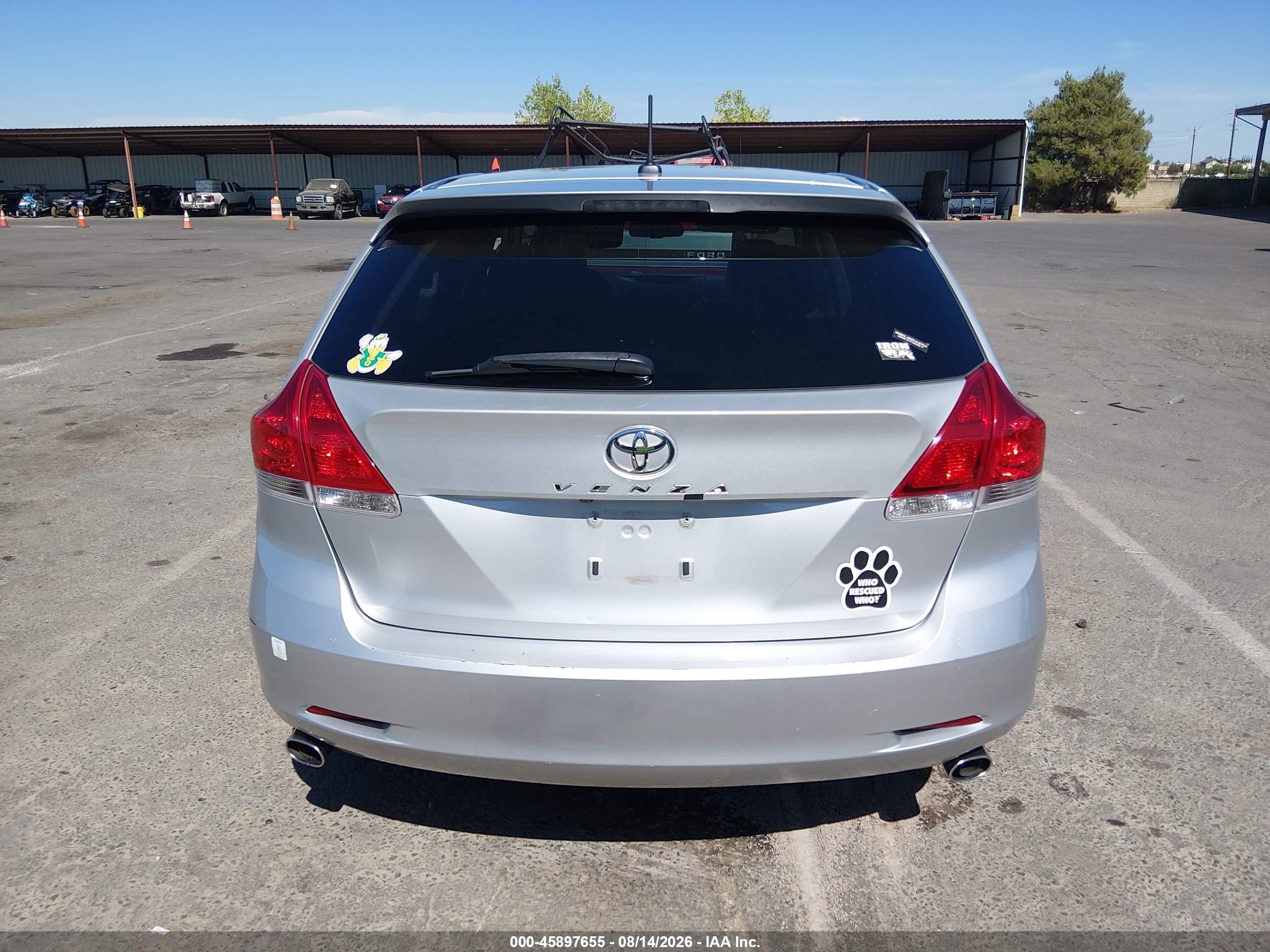 2010 Toyota Venza Base V6 Silver vin: 4T3ZK3BB5AU025815