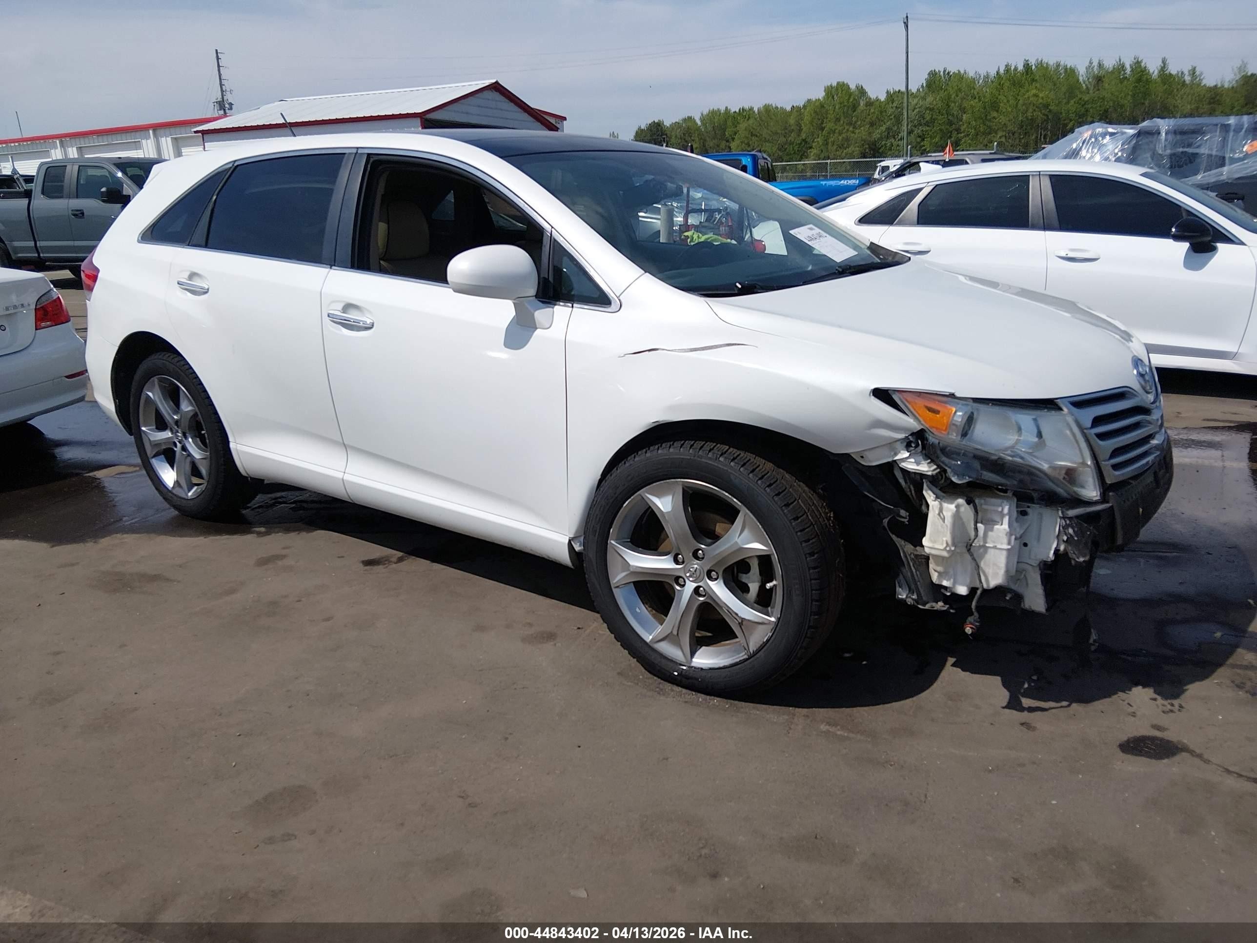 2010 Toyota Venza Base V6 White vin: 4T3ZK3BB5AU034529