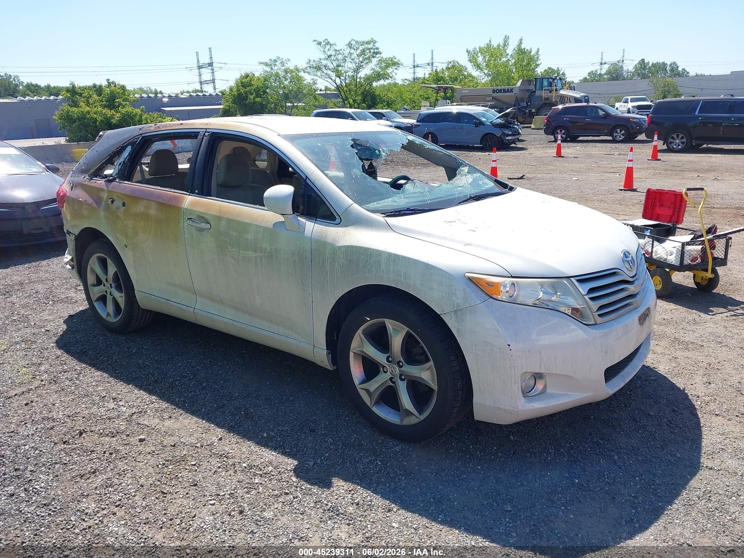 2011 Toyota Venza Base V6 White vin: 4T3ZK3BB5BU043488