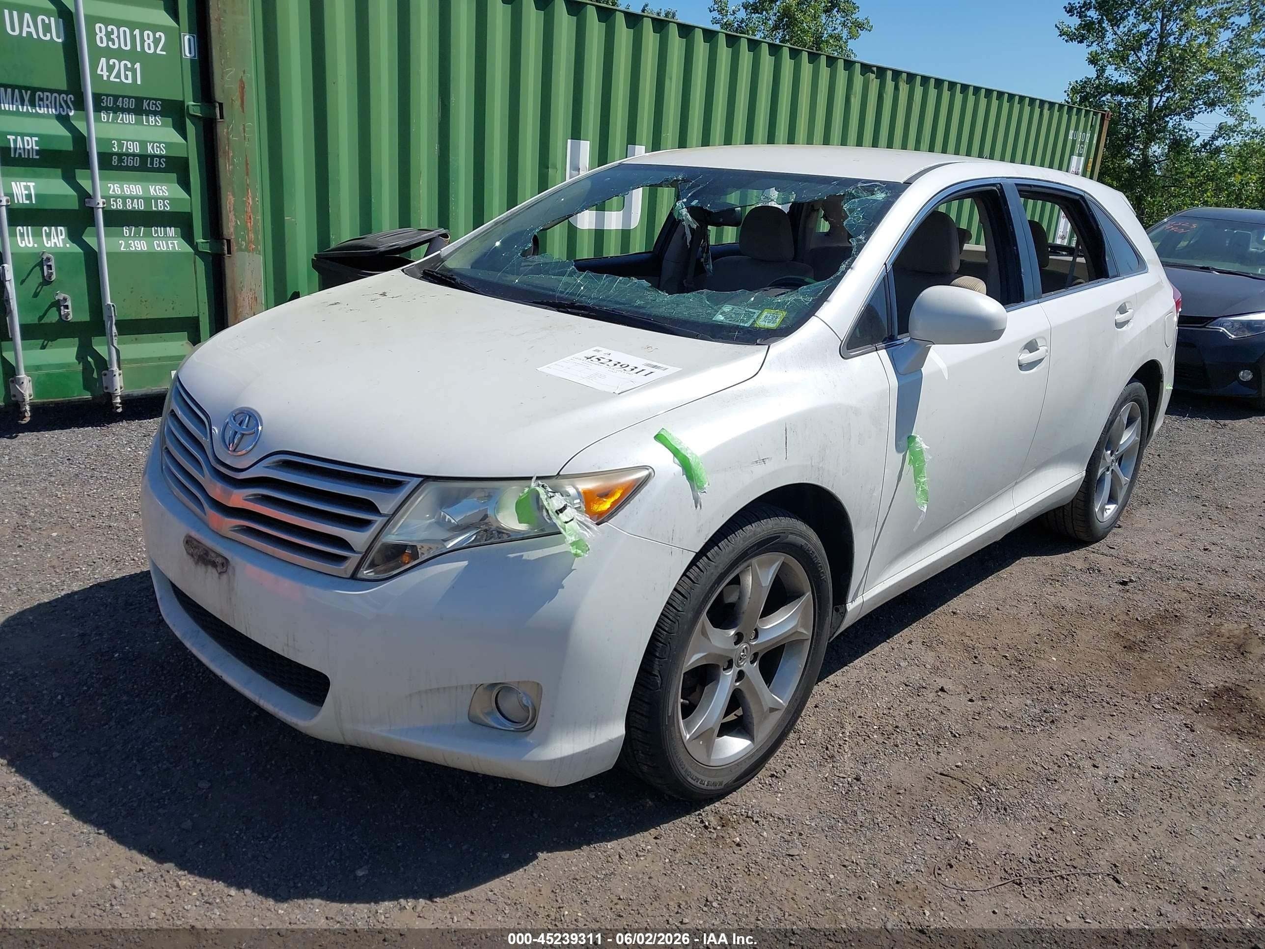 2011 Toyota Venza Base V6 White vin: 4T3ZK3BB5BU043488
