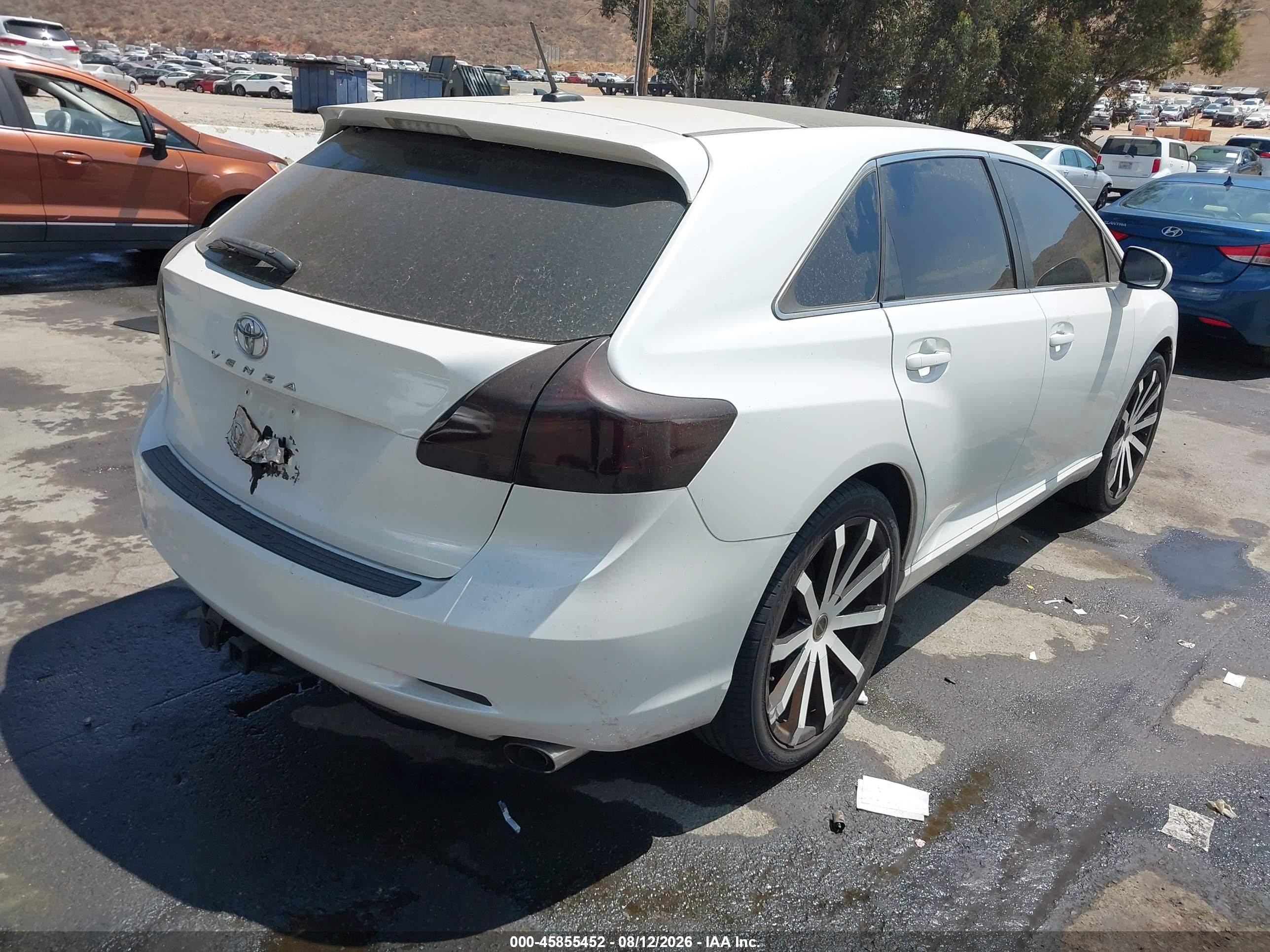 2011 Toyota Venza Base V6 White vin: 4T3ZK3BB5BU045046