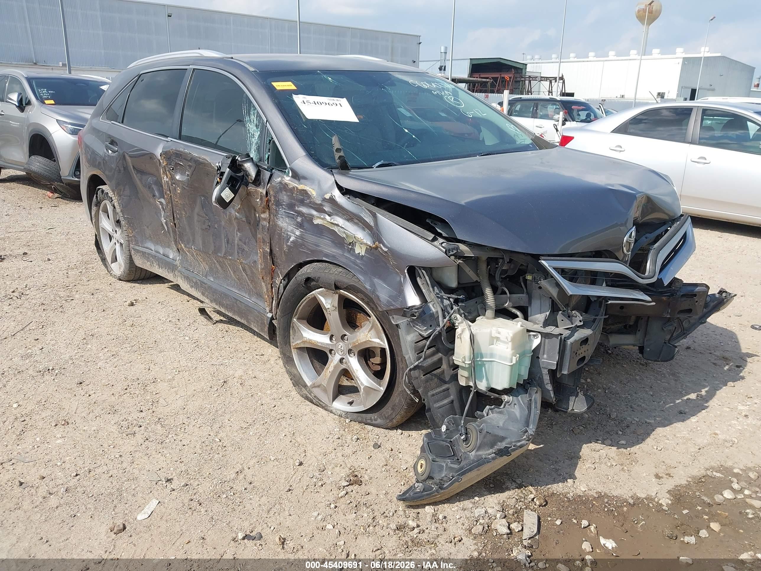 2013 Toyota Venza Le V6 Gray vin: 4T3ZK3BB5DU063050