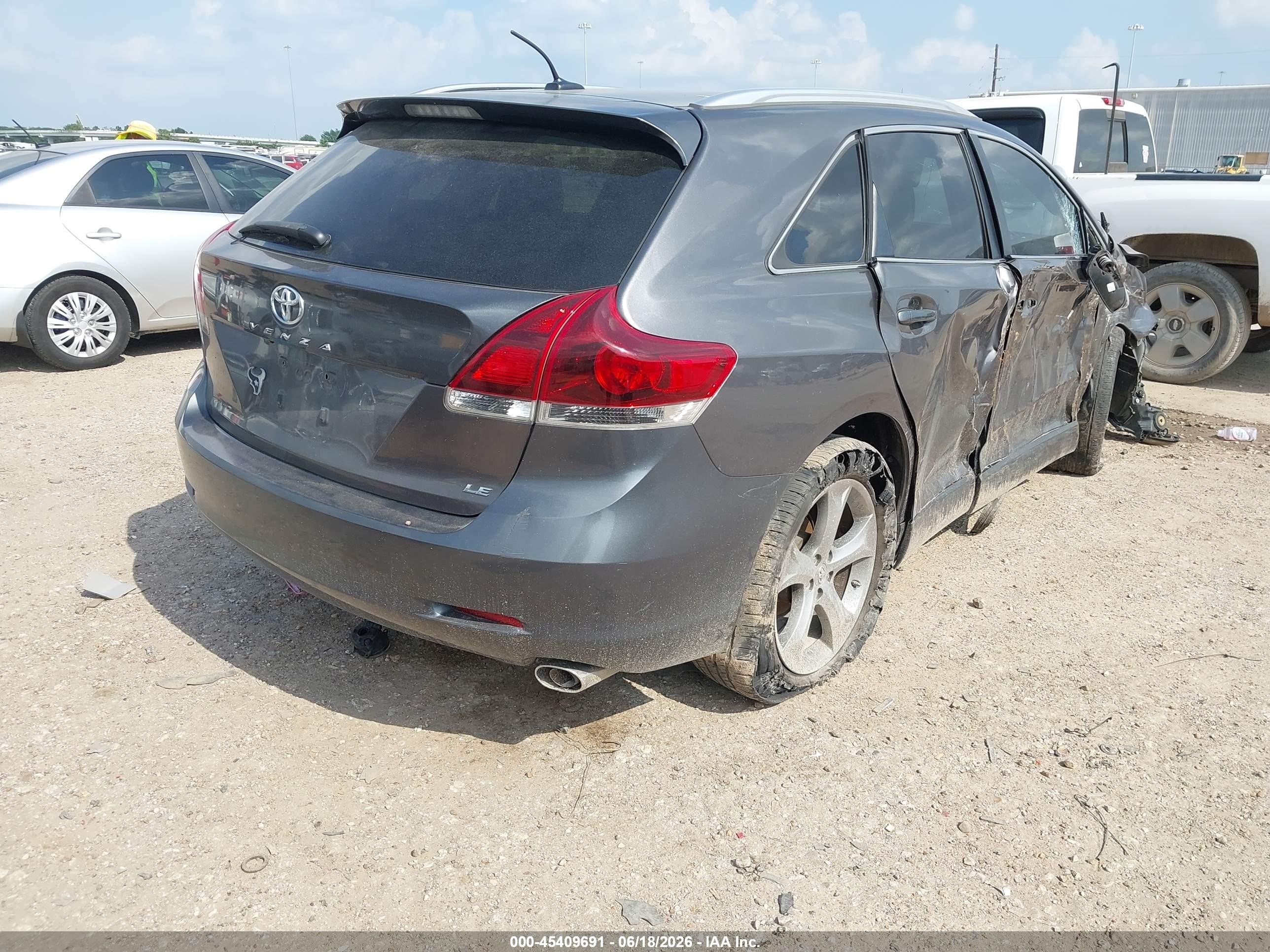 2013 Toyota Venza Le V6 Gray vin: 4T3ZK3BB5DU063050