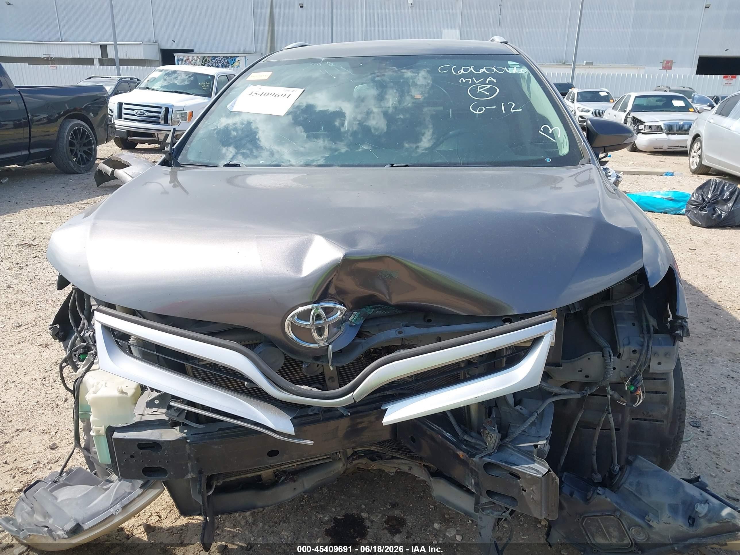 2013 Toyota Venza Le V6 Gray vin: 4T3ZK3BB5DU063050