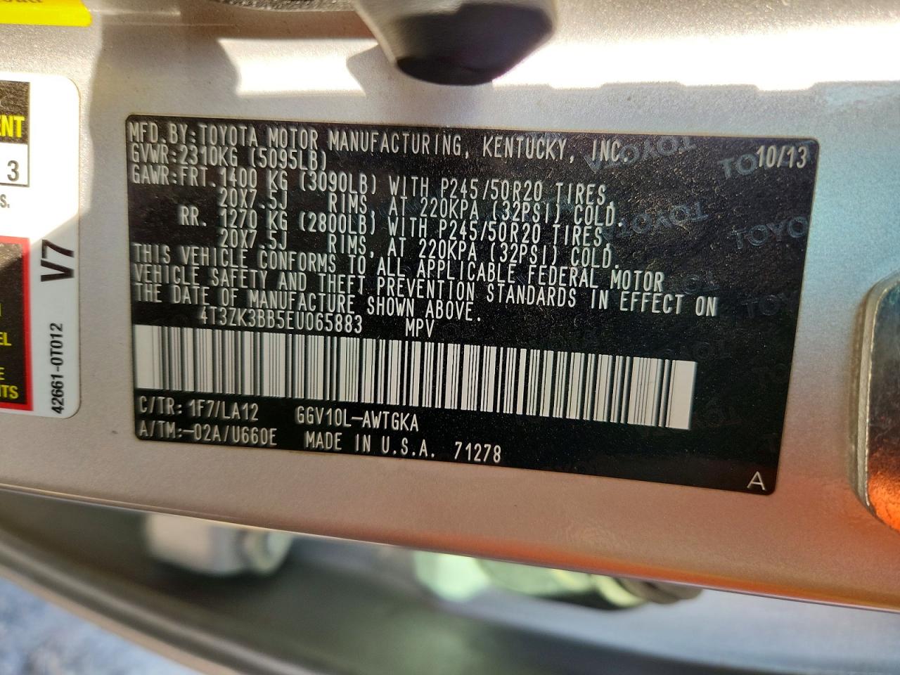 2014 Toyota Venza Xle Silver vin: 4T3ZK3BB5EU065883