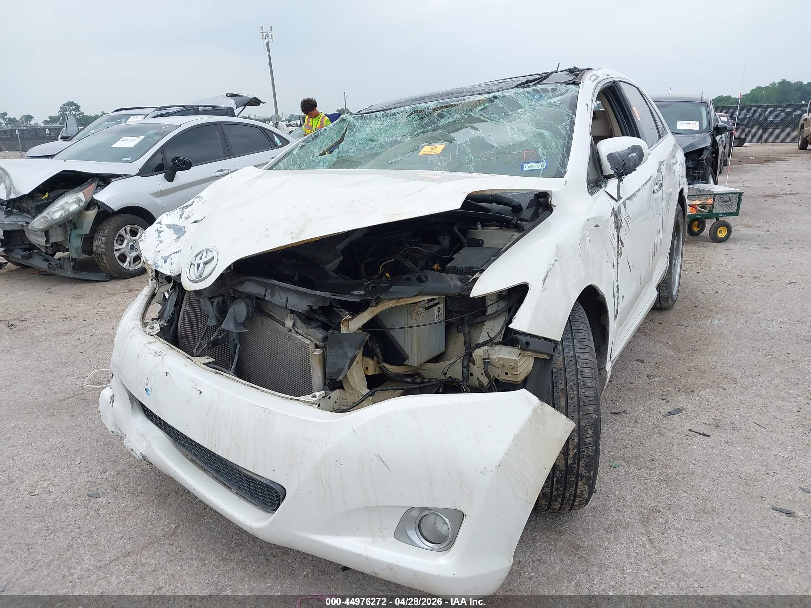 2010 Toyota Venza Base V6 White vin: 4T3ZK3BB6AU021417