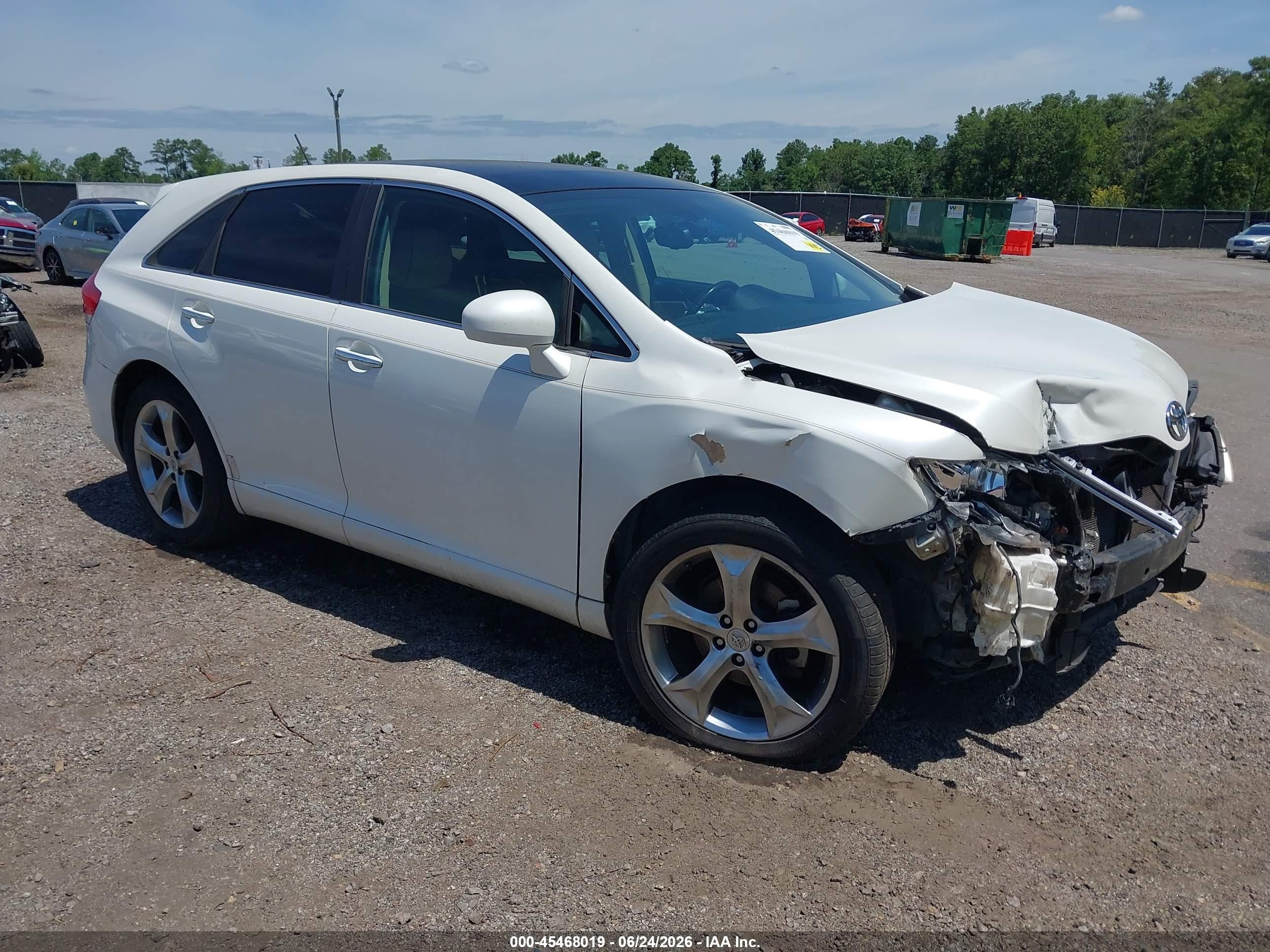 2010 Toyota Venza Base V6 White vin: 4T3ZK3BB6AU025211