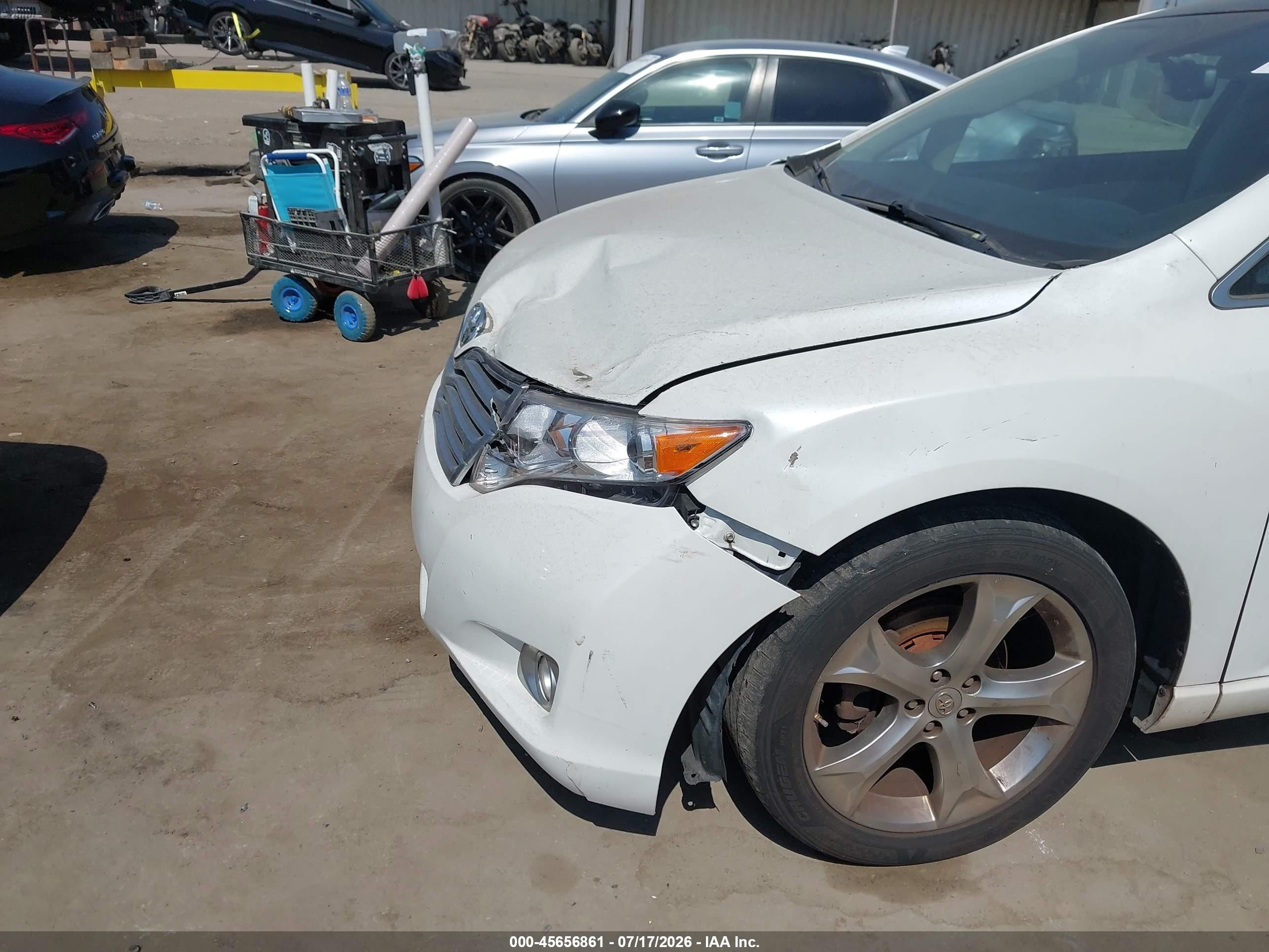 2010 Toyota Venza Base V6 White vin: 4T3ZK3BB6AU033258