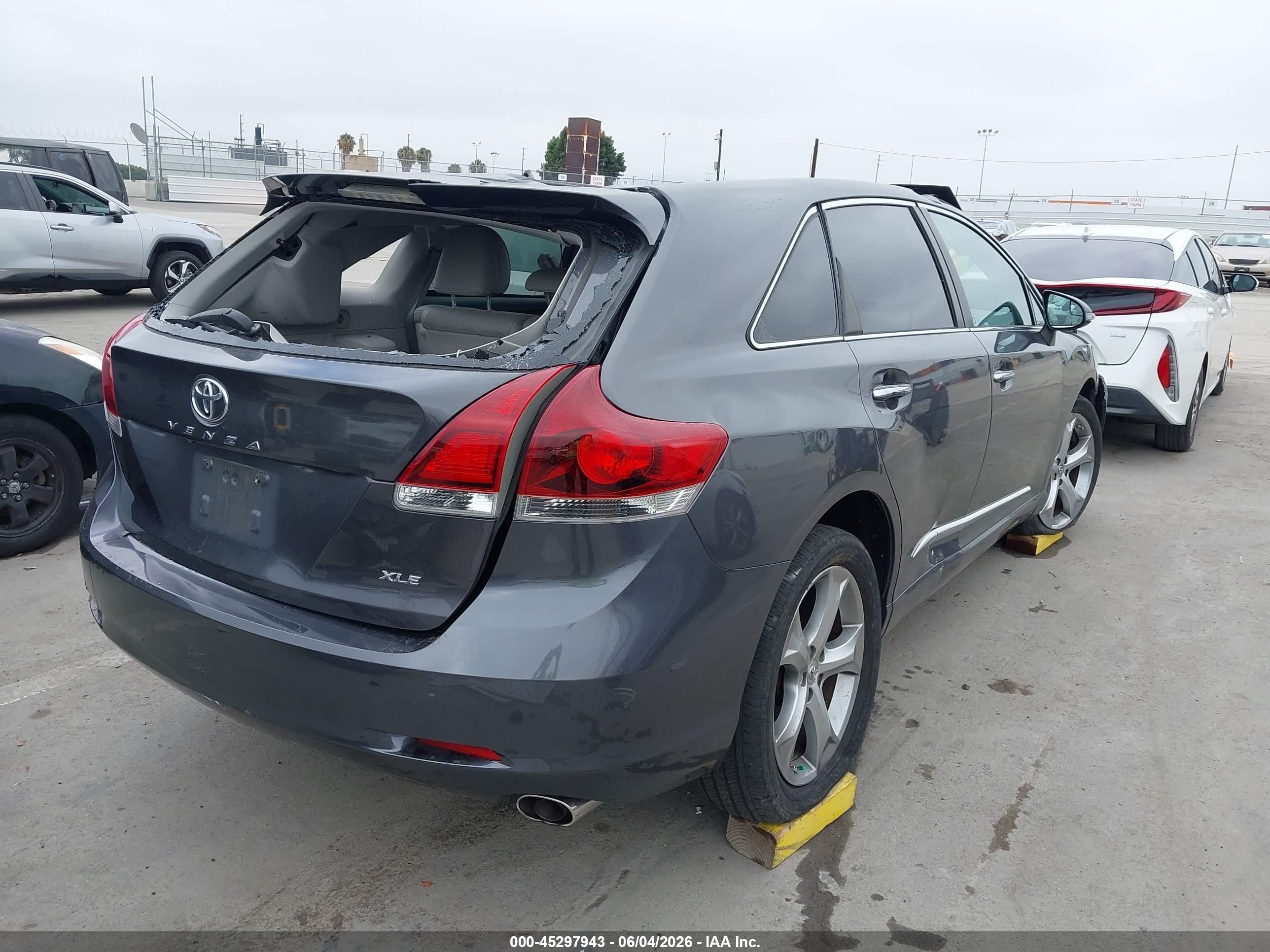 2013 Toyota Venza Xle V6 Gray vin: 4T3ZK3BB6DU059976
