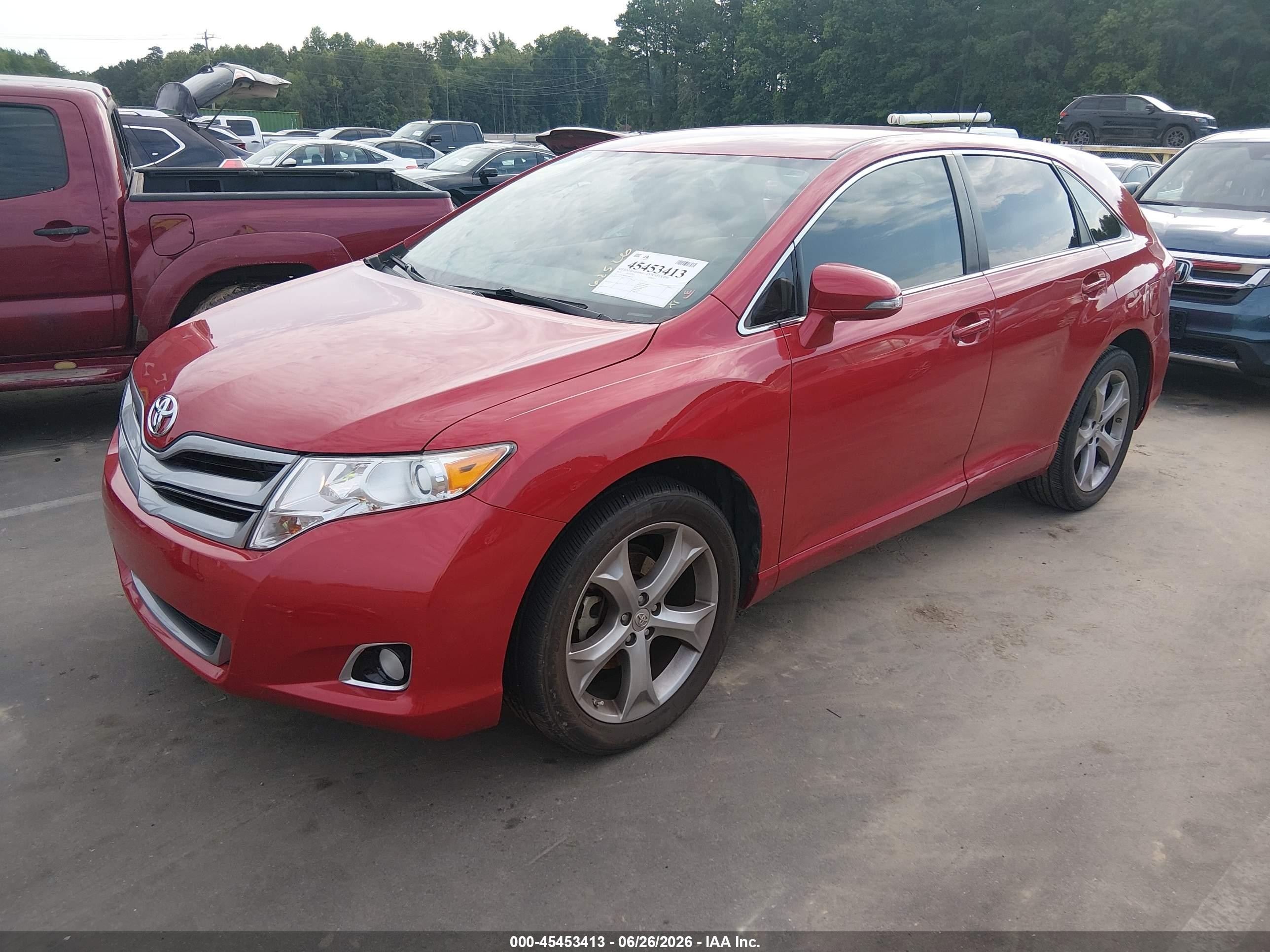2013 Toyota Venza Le V6 Red vin: 4T3ZK3BB6DU060156