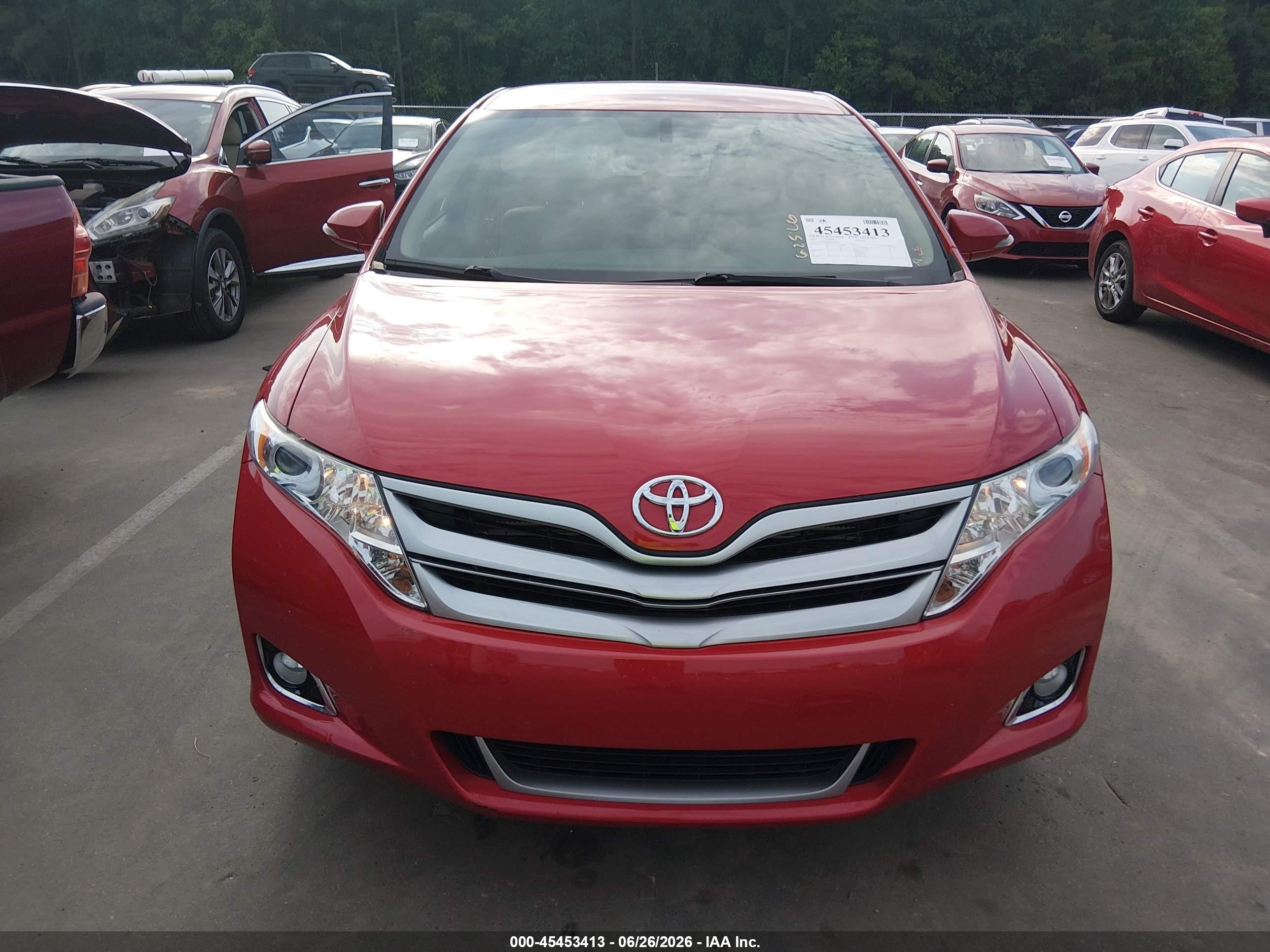 2013 Toyota Venza Le V6 Red vin: 4T3ZK3BB6DU060156