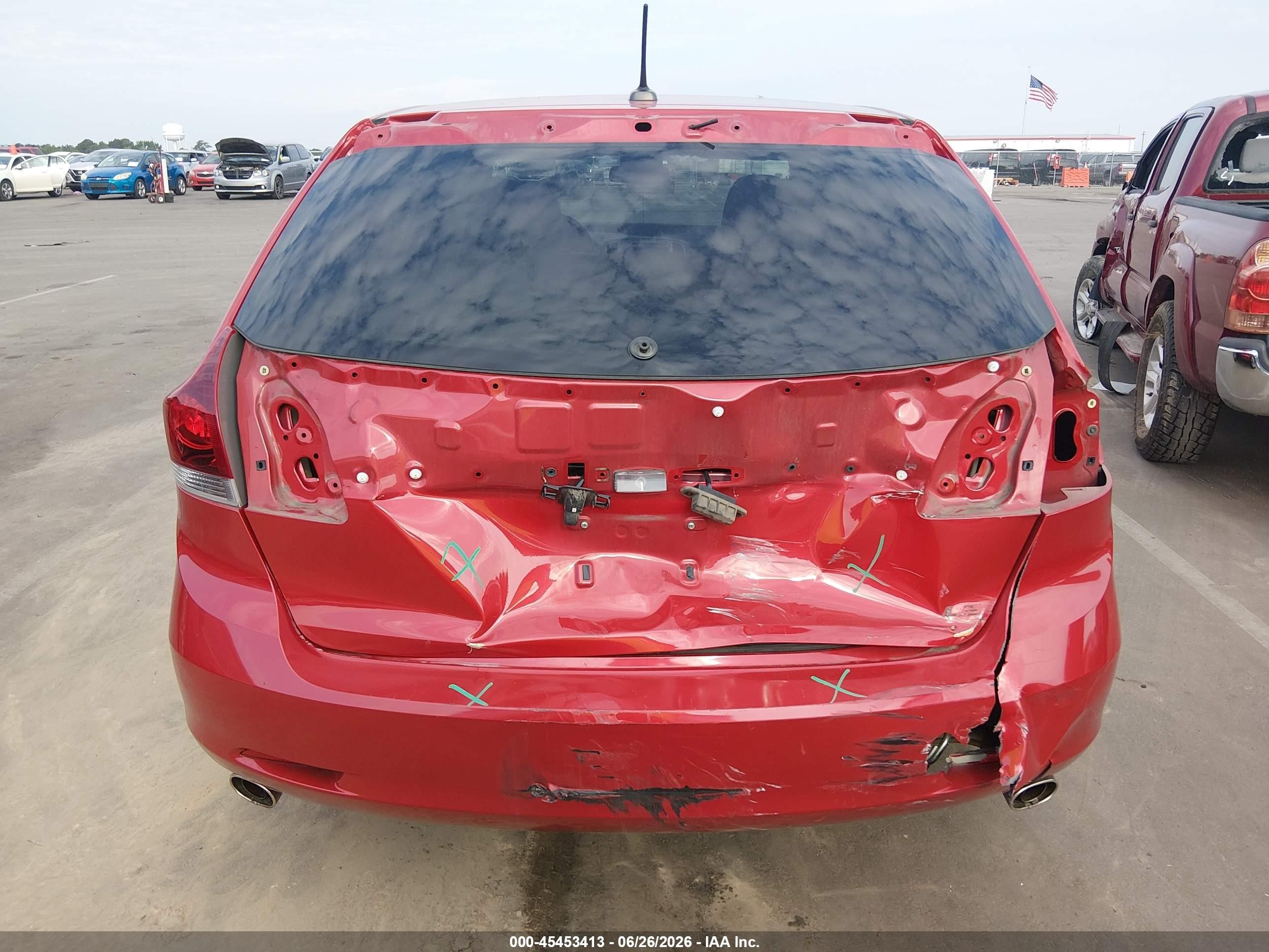 2013 Toyota Venza Le V6 Red vin: 4T3ZK3BB6DU060156